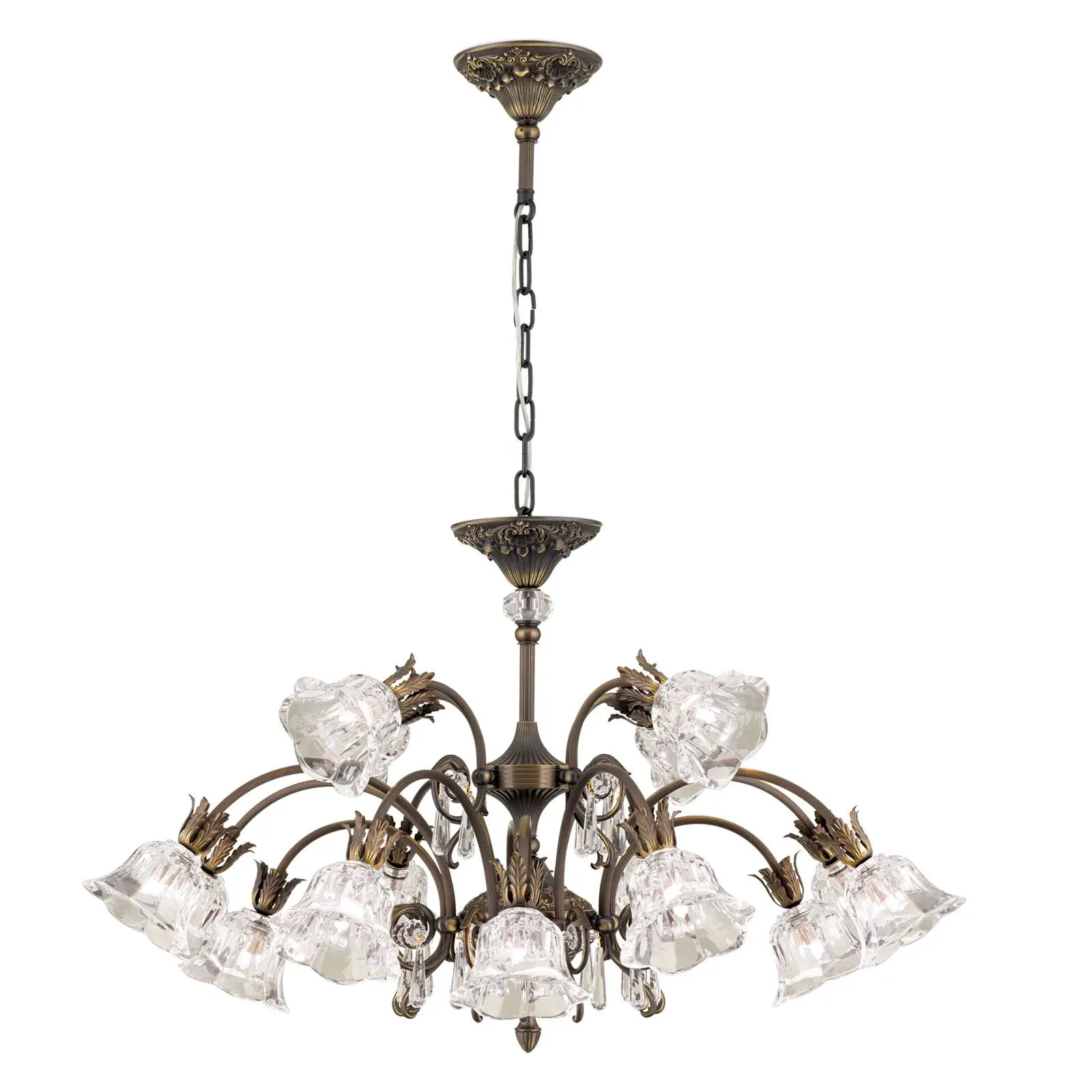 Luster LA BOHEME, 16 izvora svetla, antik patina - 4
