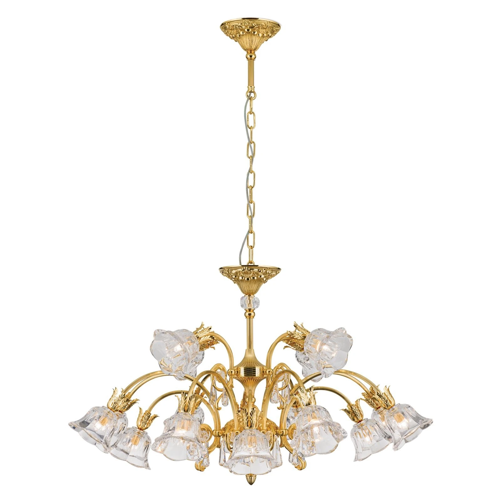 Luster LA BOHEME, 16 izvora svetla, 24-karatno pozlaćeno - 4