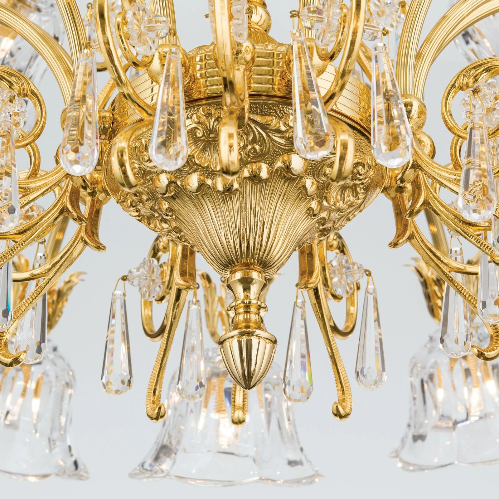 Luster LA BOHEME, 16 izvora svetla, 24-karatno pozlaćeno - 6