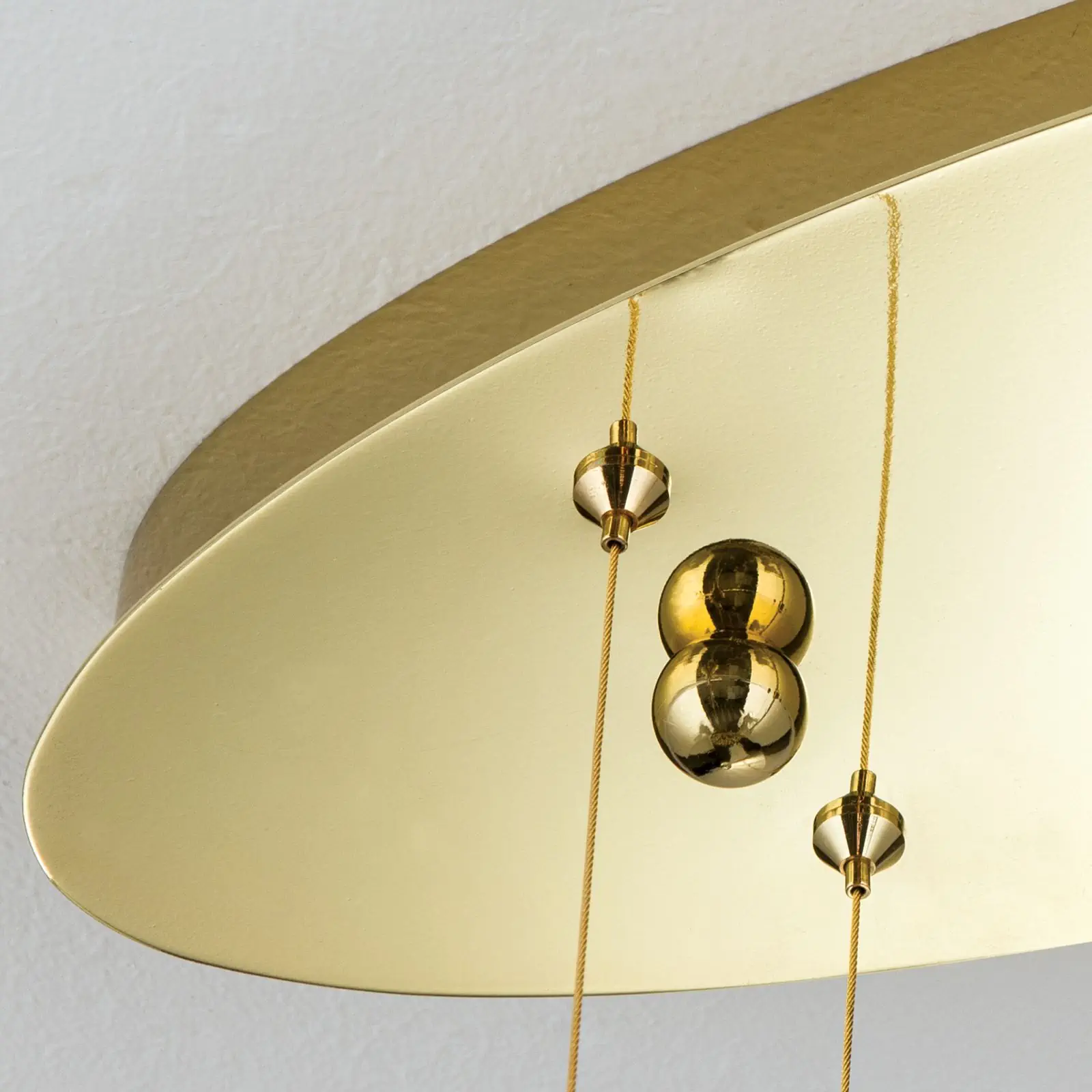 Plafonski luster KRISTALLDESIGN, ovalni oblik, 60 × 25 cm, pozlaćen 24-karatnim zlatom - 5