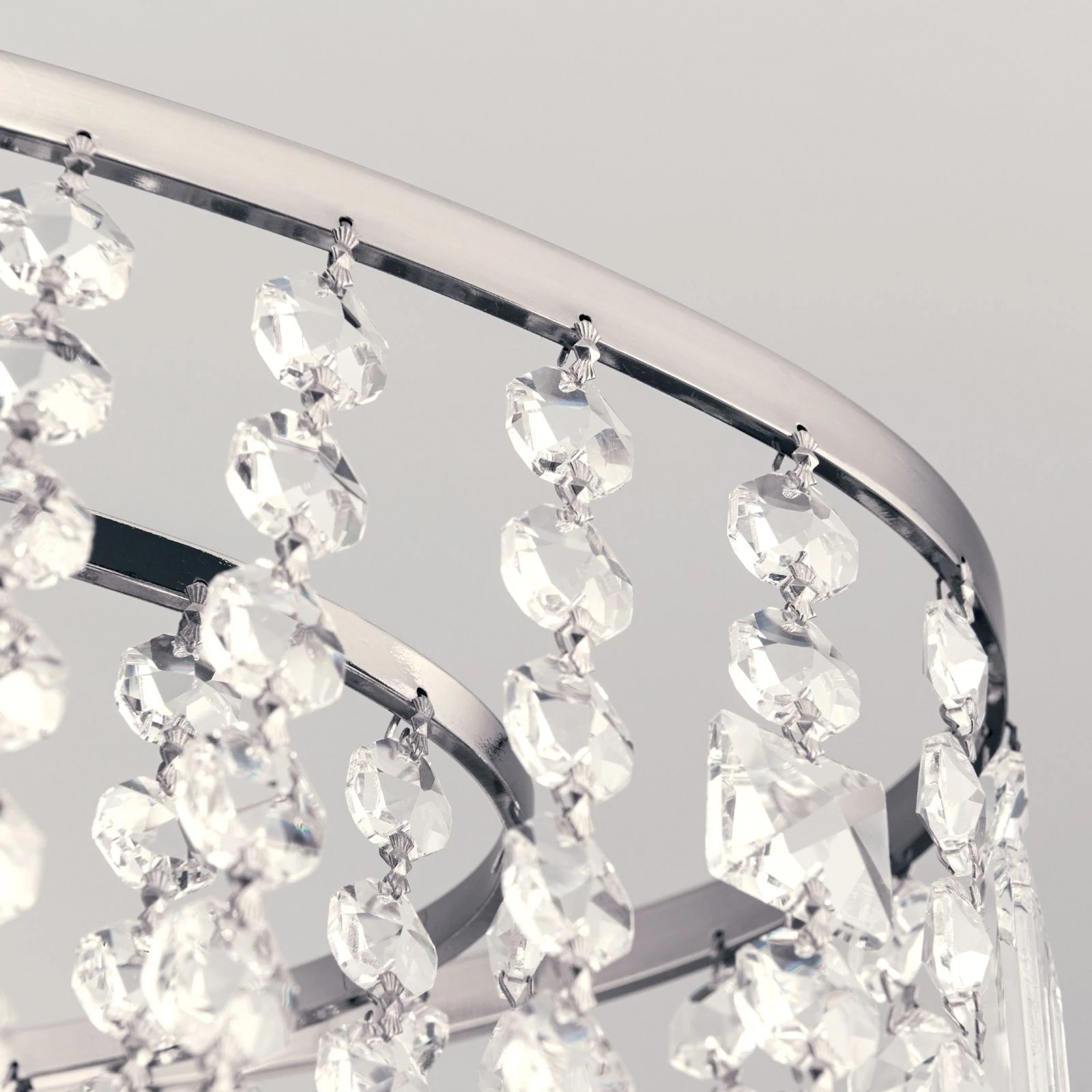 Plafonski luster KRISTALLDESIGN, ovalnog oblika, 60 × 25 cm, hromiran - 5