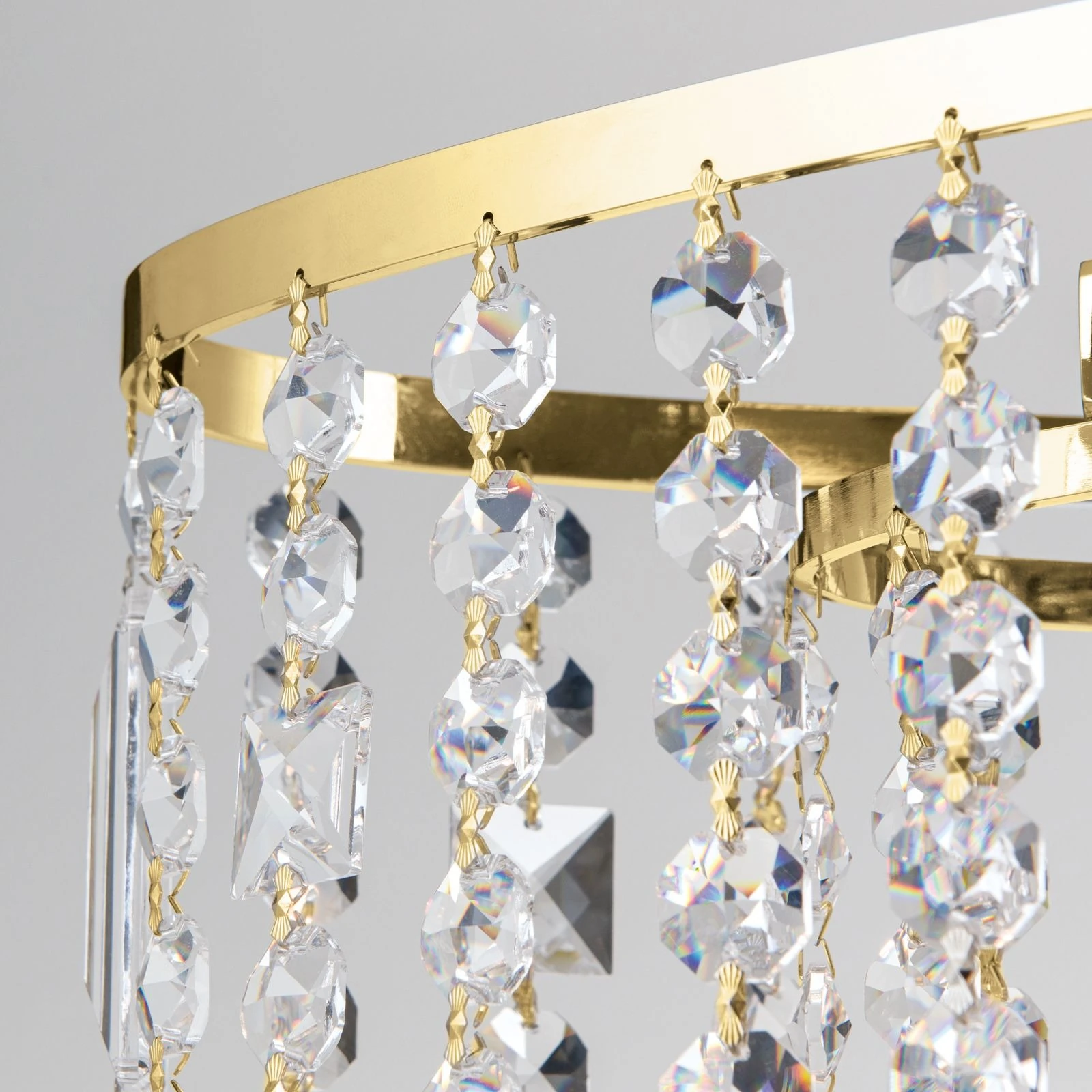 Viseća lampa KRISTALLDESIGN, ovalnog oblika, 90x25 cm, 24-karatno pozlaćena - 5