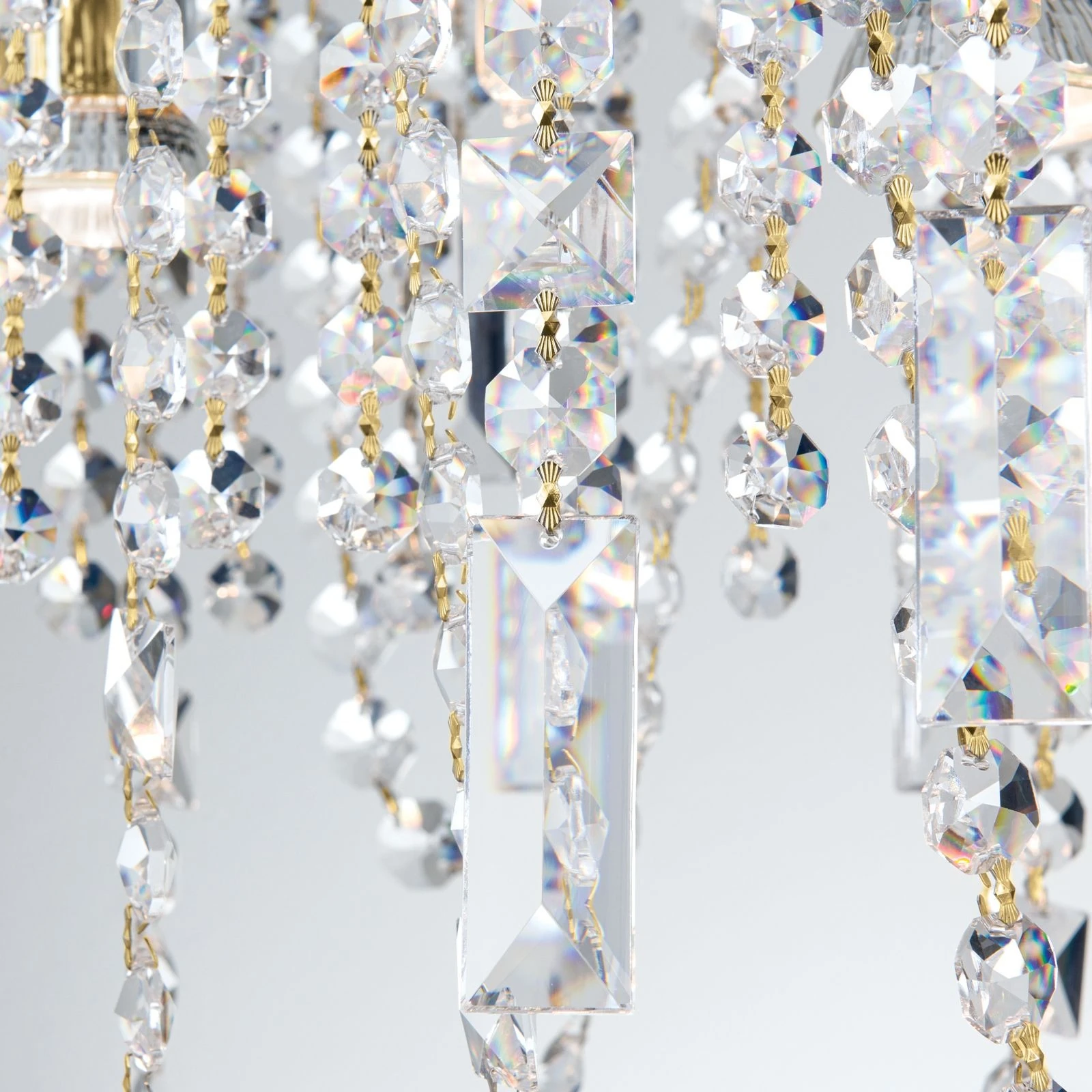 Viseća lampa KRISTALLDESIGN, ovalnog oblika, 90x25 cm, 24-karatno pozlaćena - 6