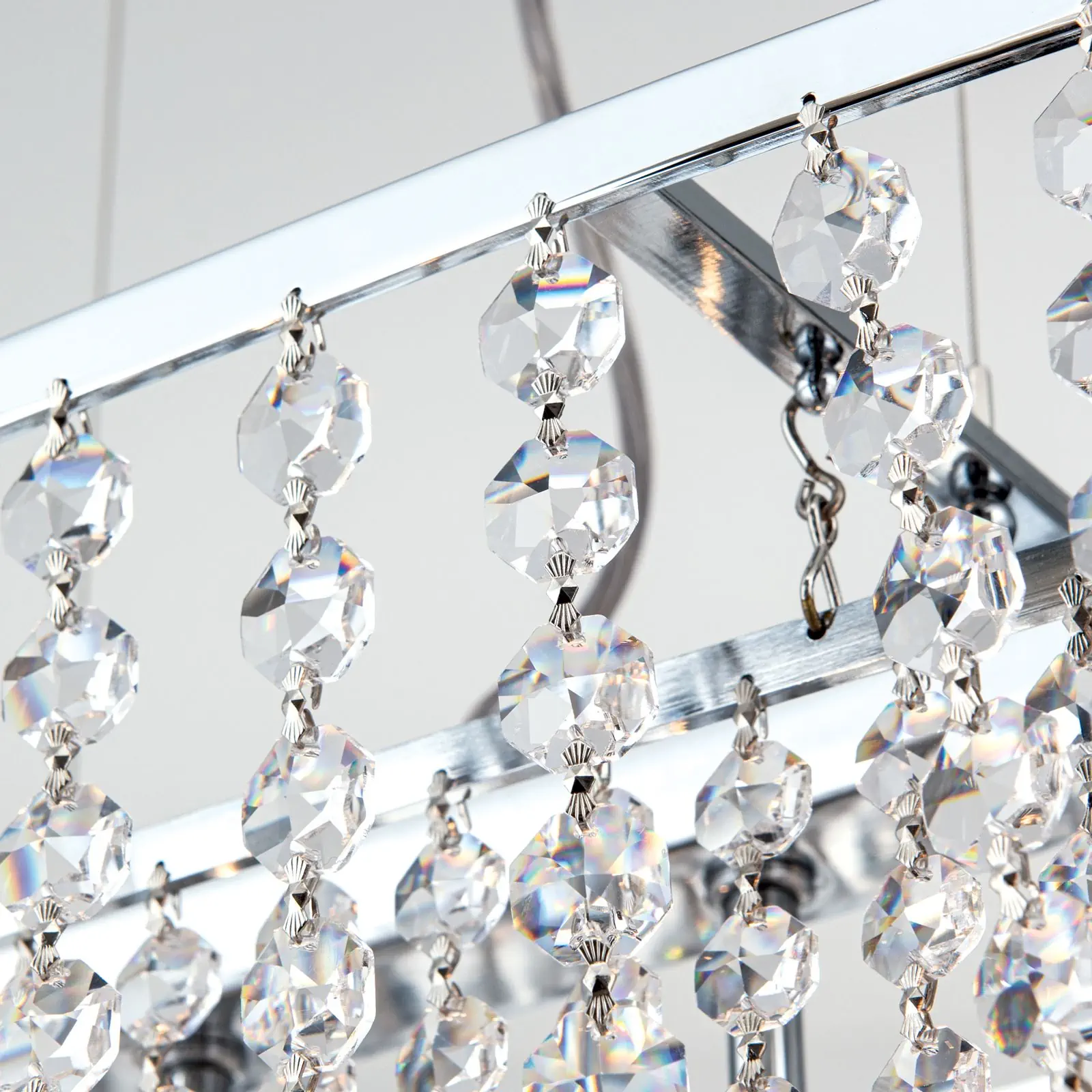 Viseća lampa KRISTALLDESIGN, ovalnog oblika, 110x25cm, hromirana - 5