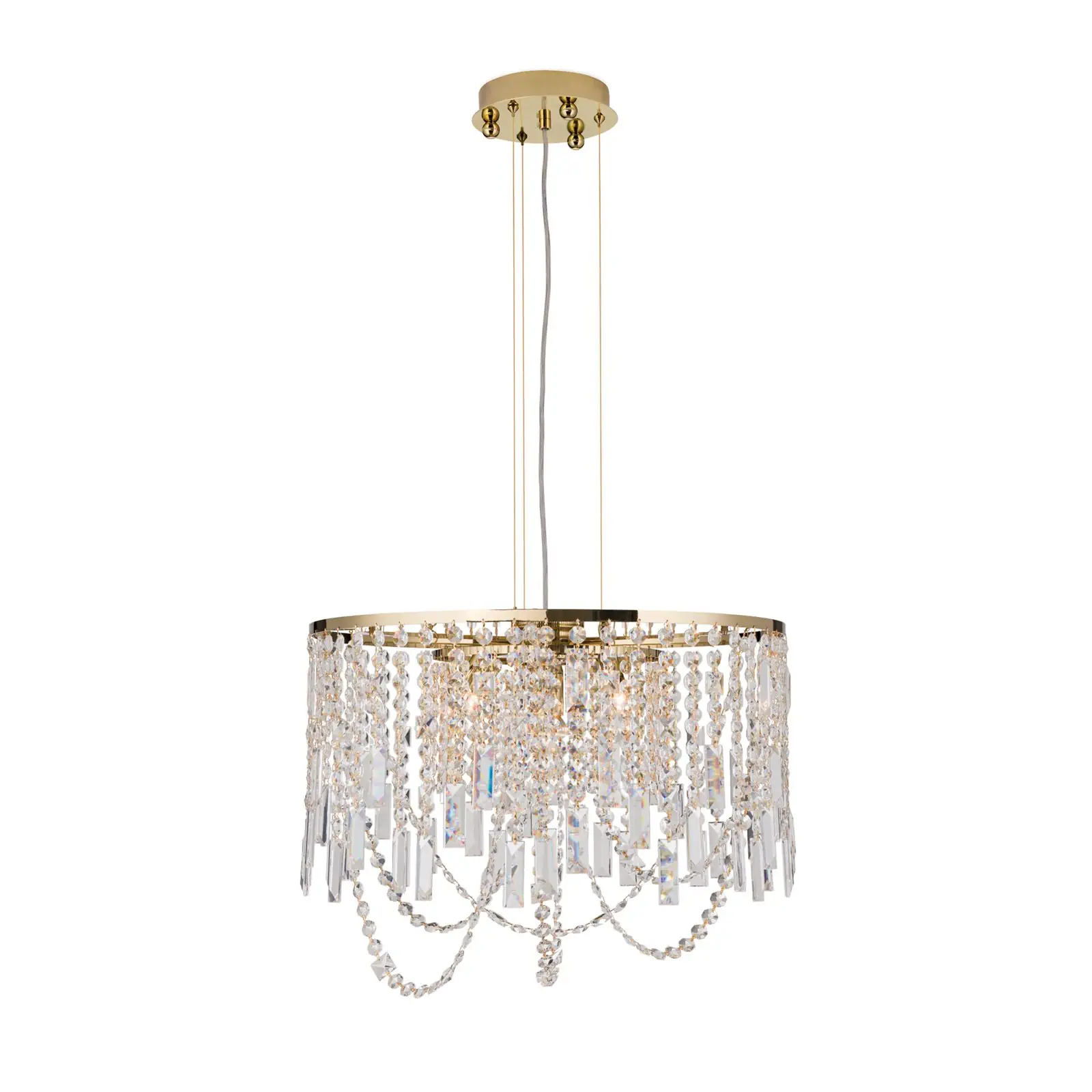 Viseća lampa KRISTALLDESIGN, okruglog oblika, 50cm, 24-karatno pozlaćena - 4