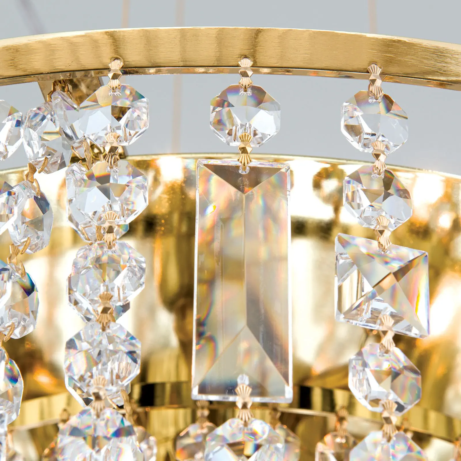 Viseća lampa KRISTALLDESIGN, okruglog oblika, 50cm, 24-karatno pozlaćena - 6