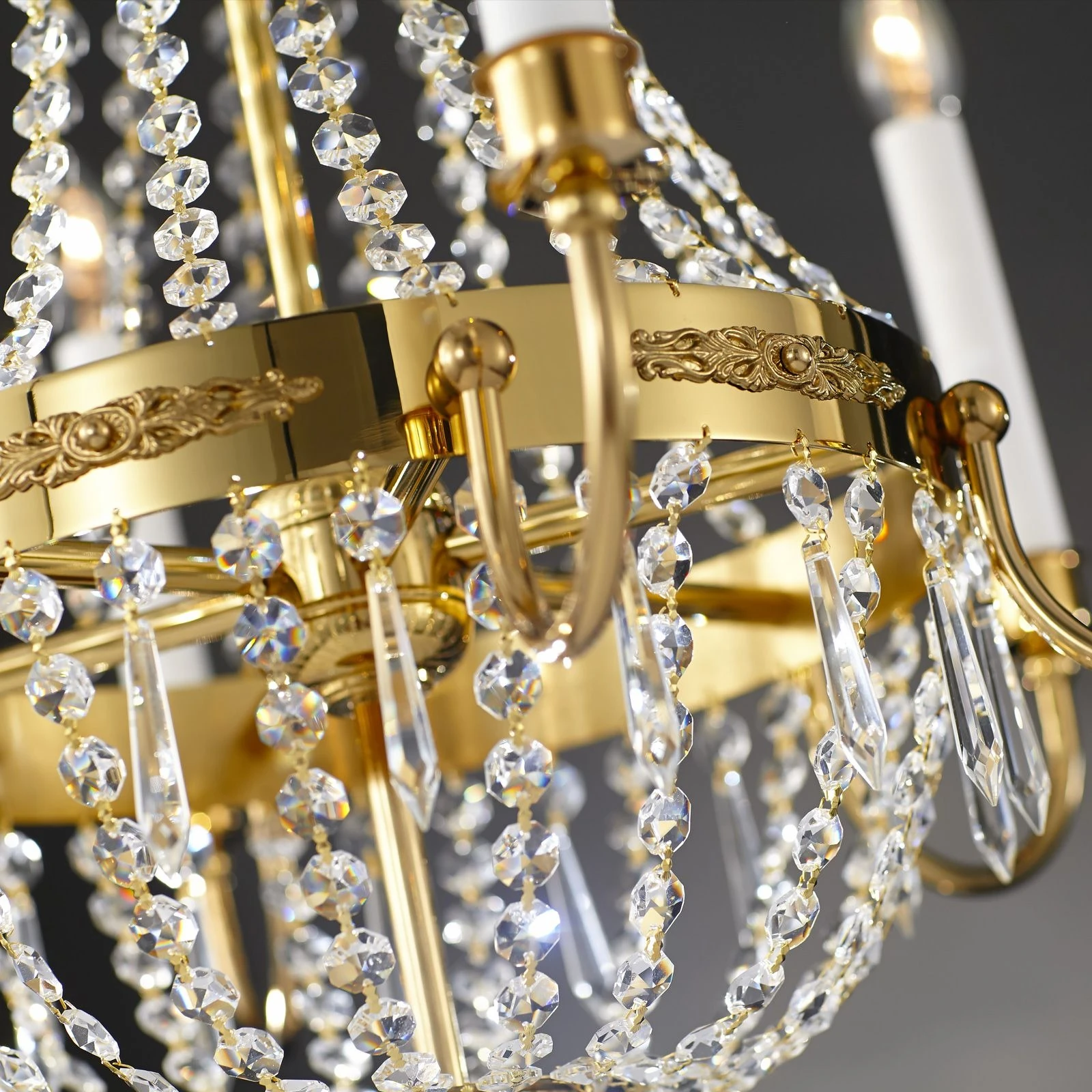 Luster EMPIRE CRYSTAL, Ø 62 cm, 24-karatno pozlaćeno - 2