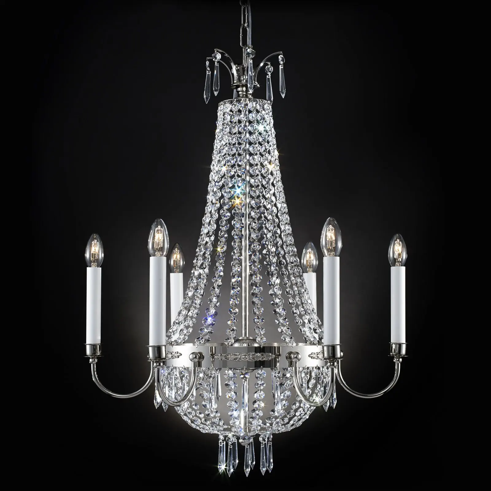 Luster EMPIRE CRYSTAL, antik srebro, Ø 62 cm - 1