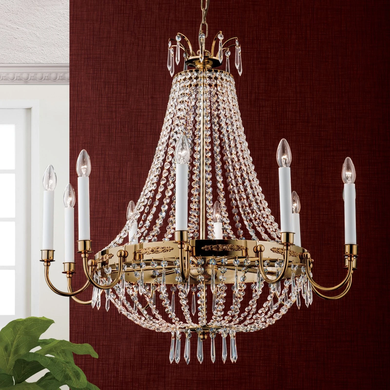 Luster EMPIRE CRYSTAL, Ø 80 cm, 24-karatno pozlaćeno - 1