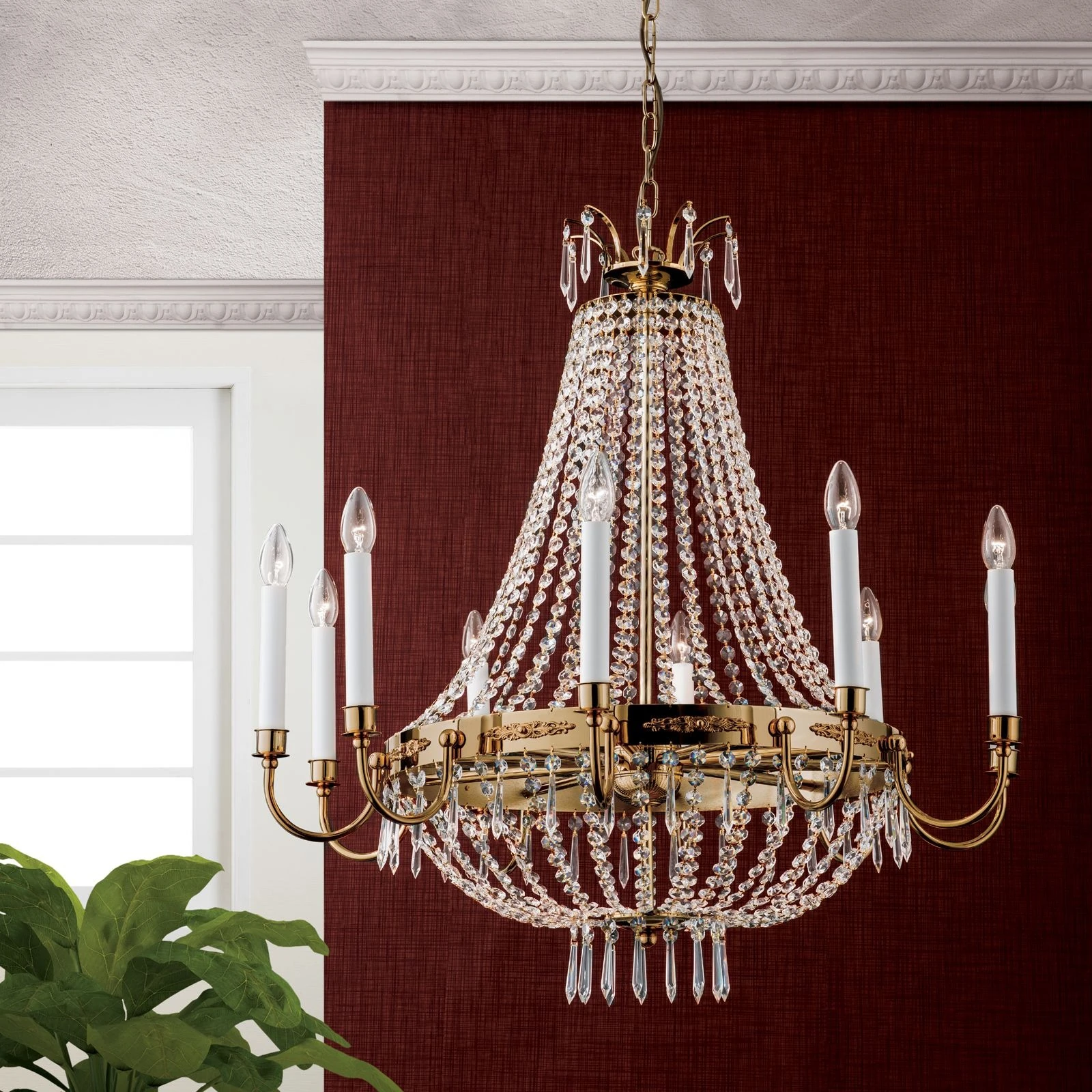 Luster EMPIRE CRYSTAL, Ø 80 cm, 24-karatno pozlaćeno - 4