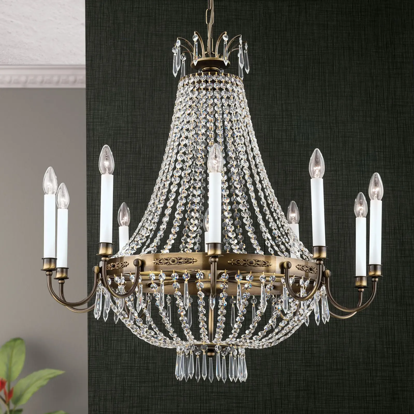 Luster EMPIRE CRYSTAL, patina, Ø 80 cm