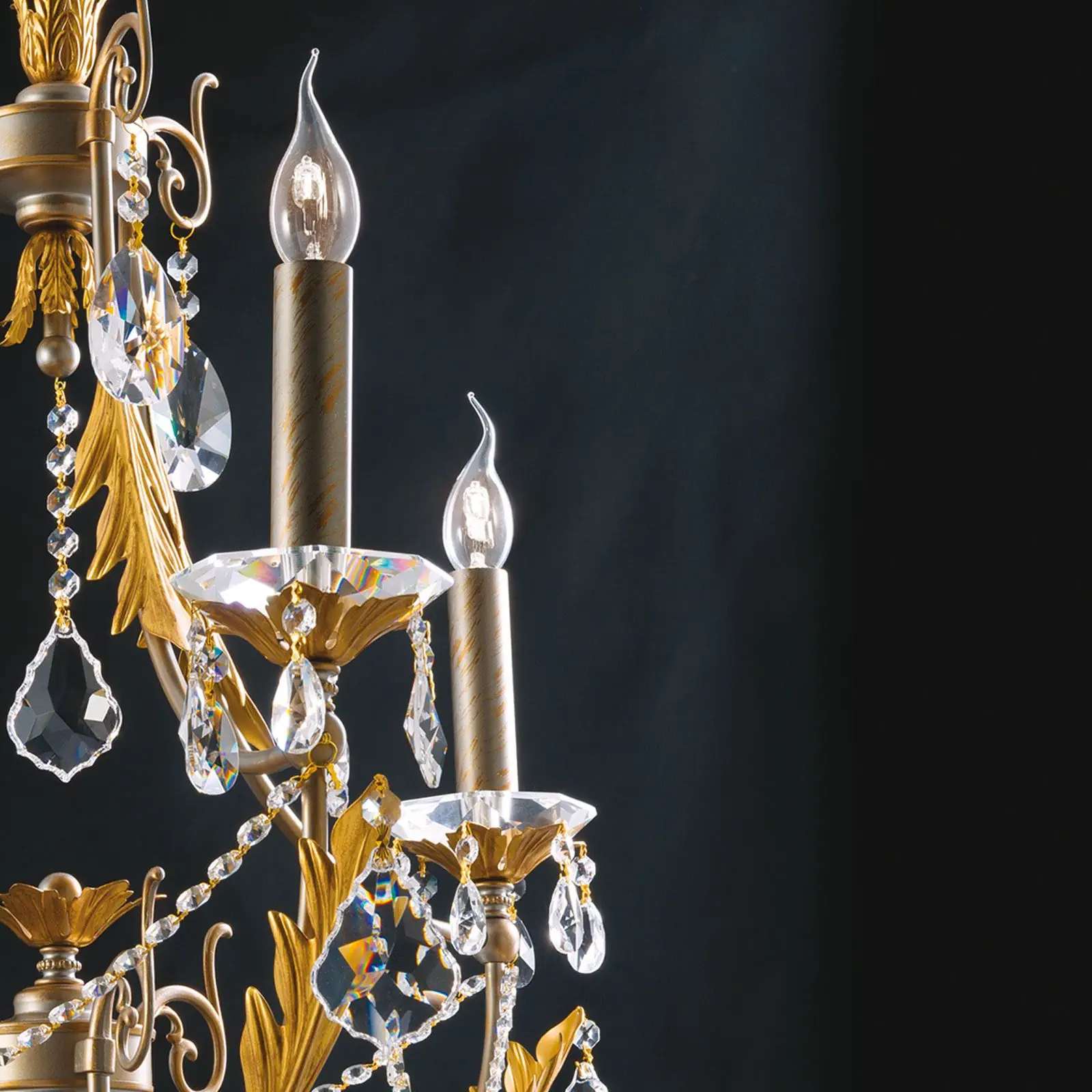 Luster MIRAMARE, 3 izvora svetla, srebrno-zlatni - 2