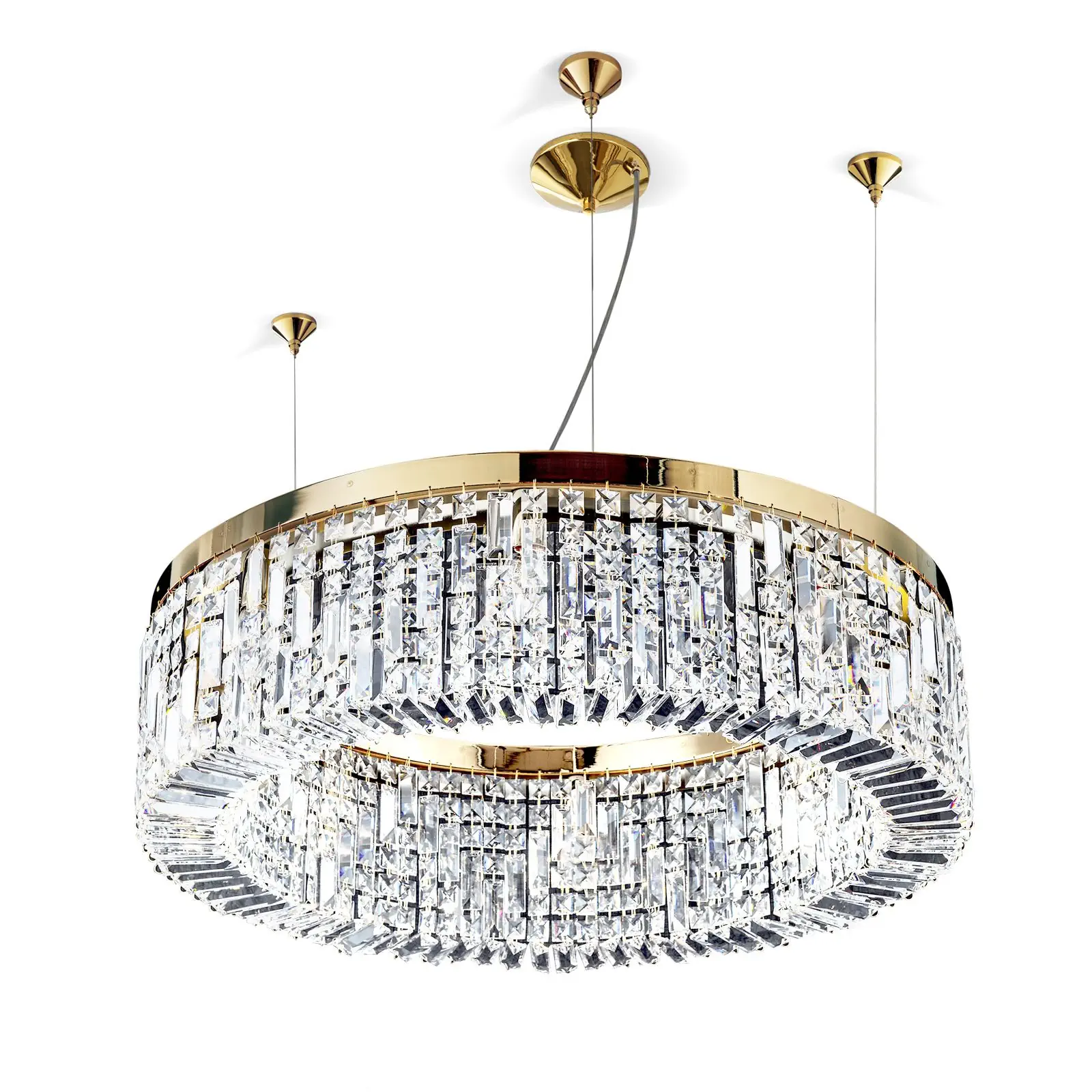 Luster RING, 8 izvora svetla, zlatni - 3