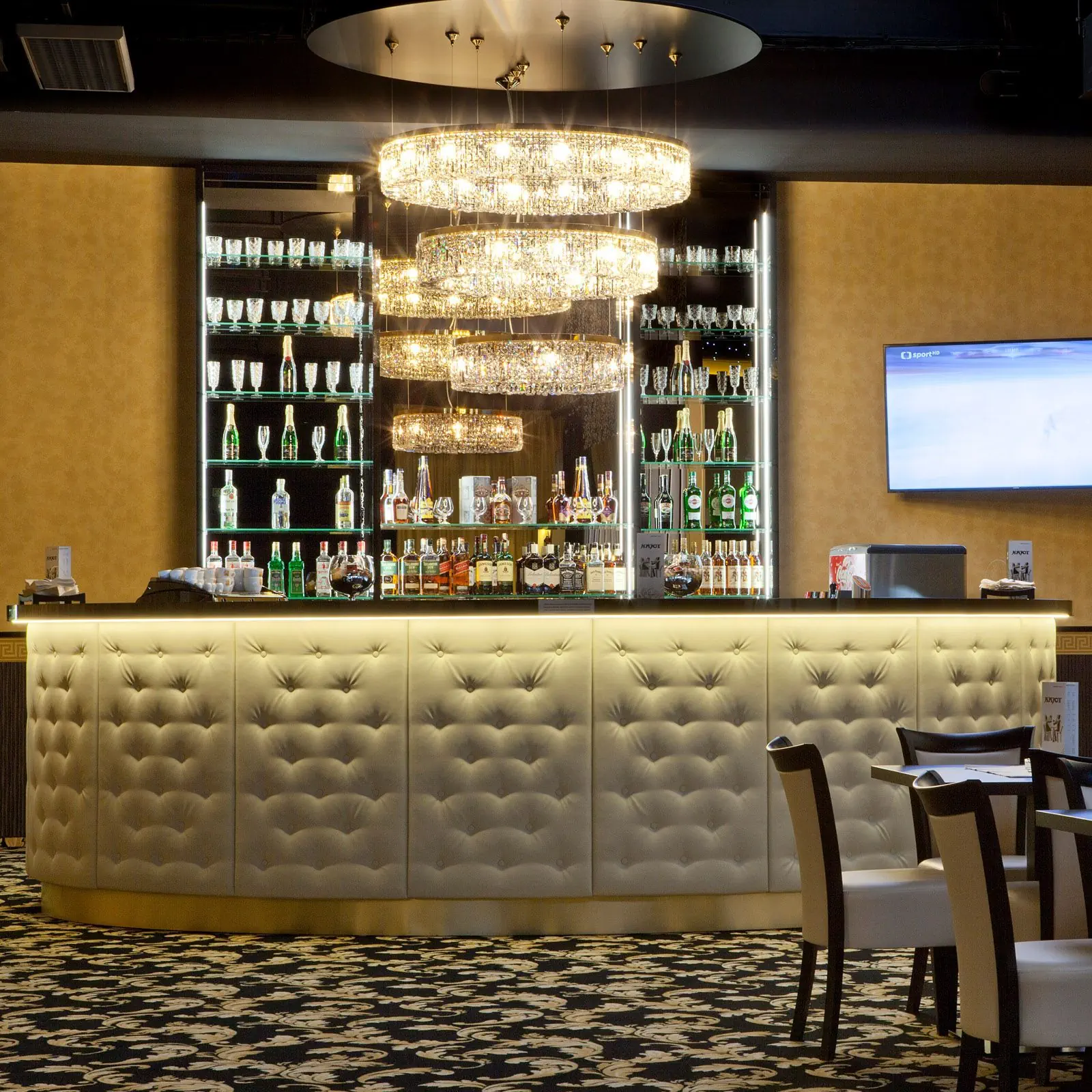 Luster RING, 8 izvora svetla, zlatni - 5