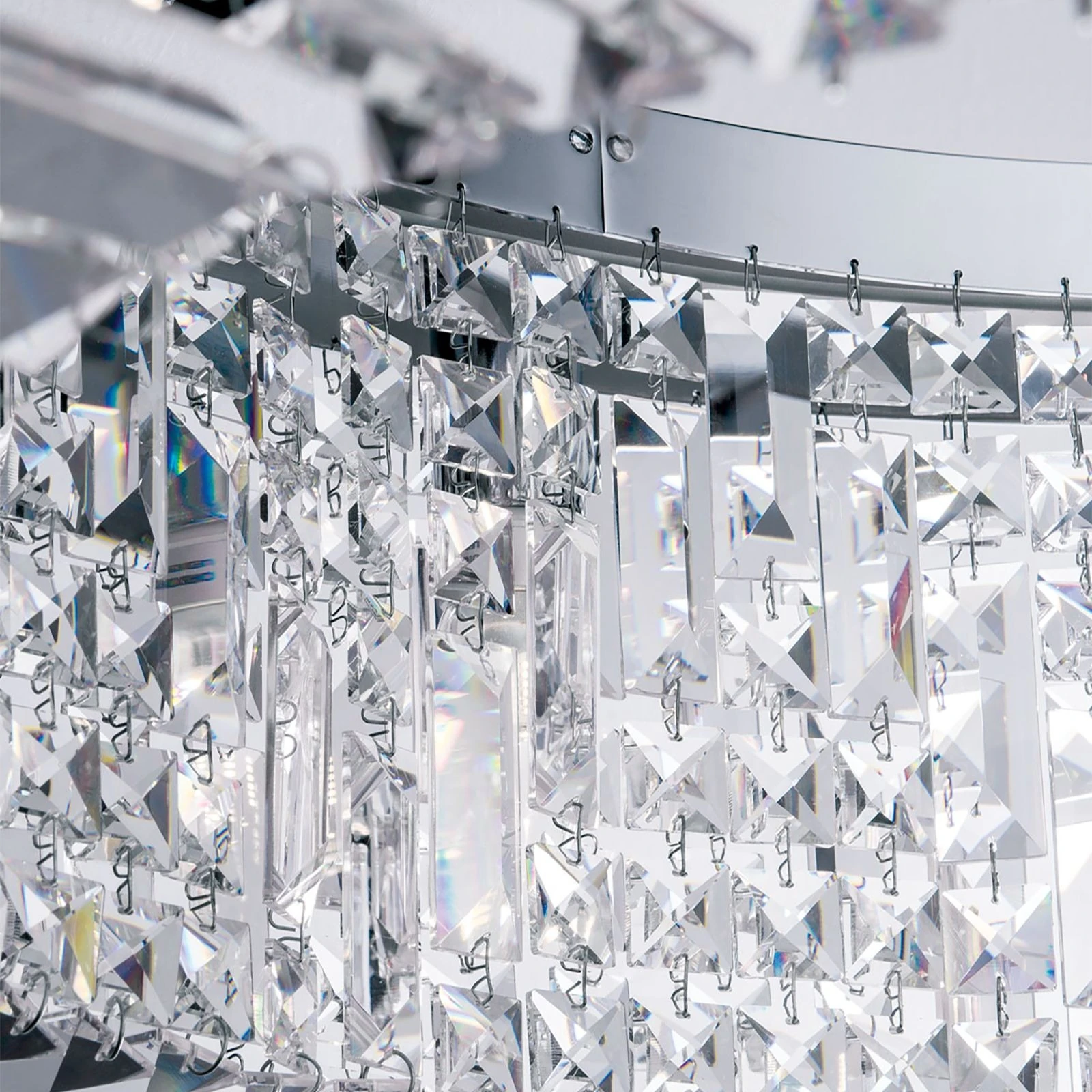 Luster RING, 8 izvora svetla, 80 cm, hrom - 3