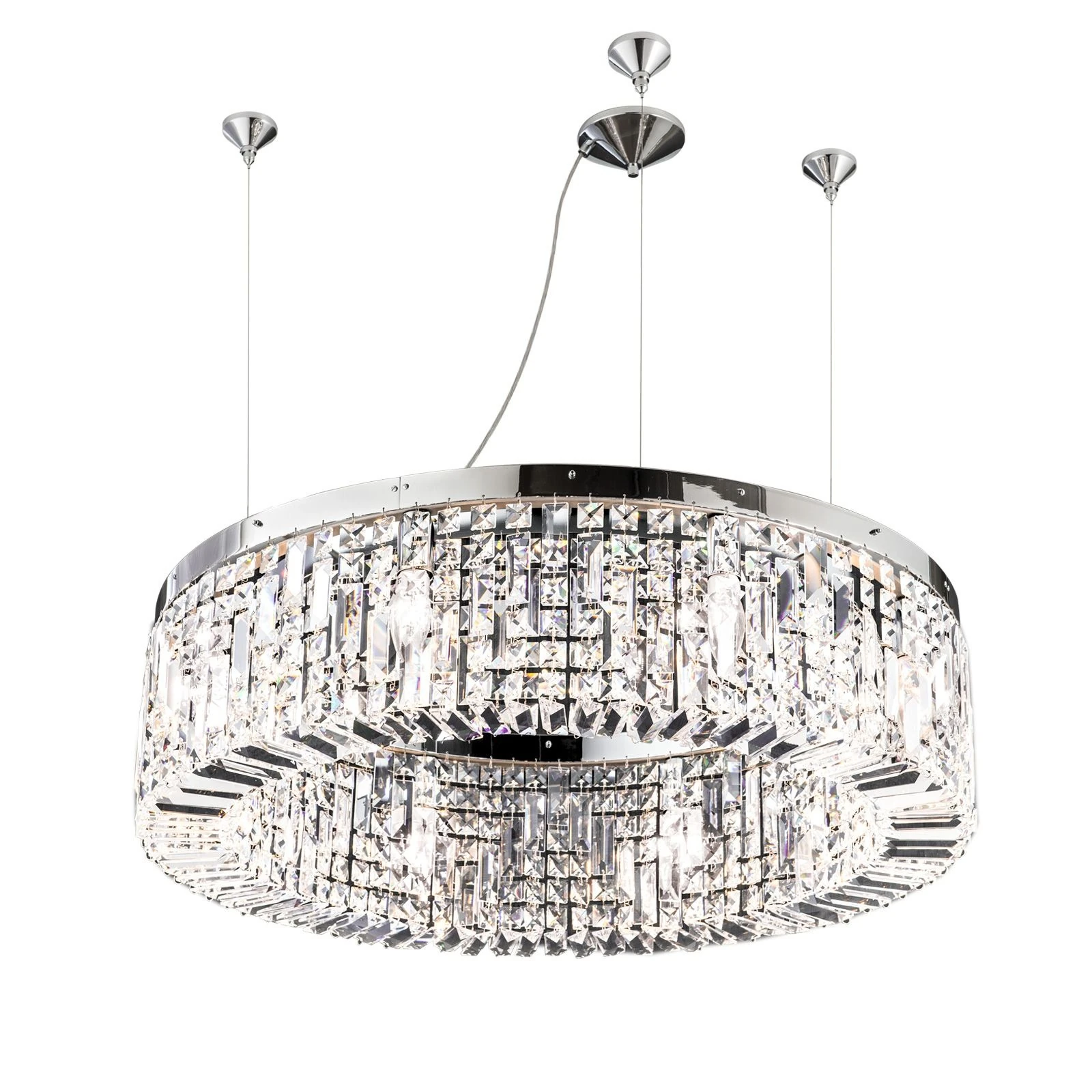 Luster RING, 8 izvora svetla, 80 cm, hrom - 5