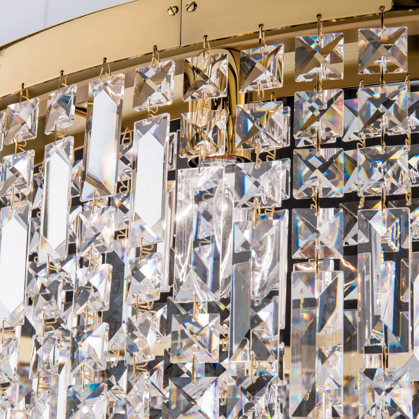 Luster RING, 12 izvora svetla, zlatni - 3