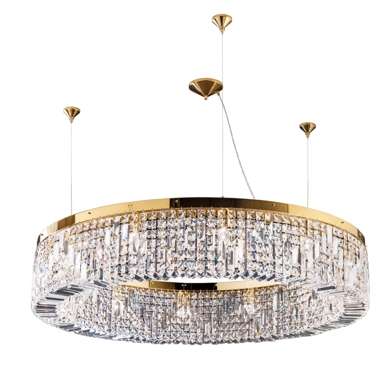 Luster RING, 12 izvora svetla, zlatni - 4