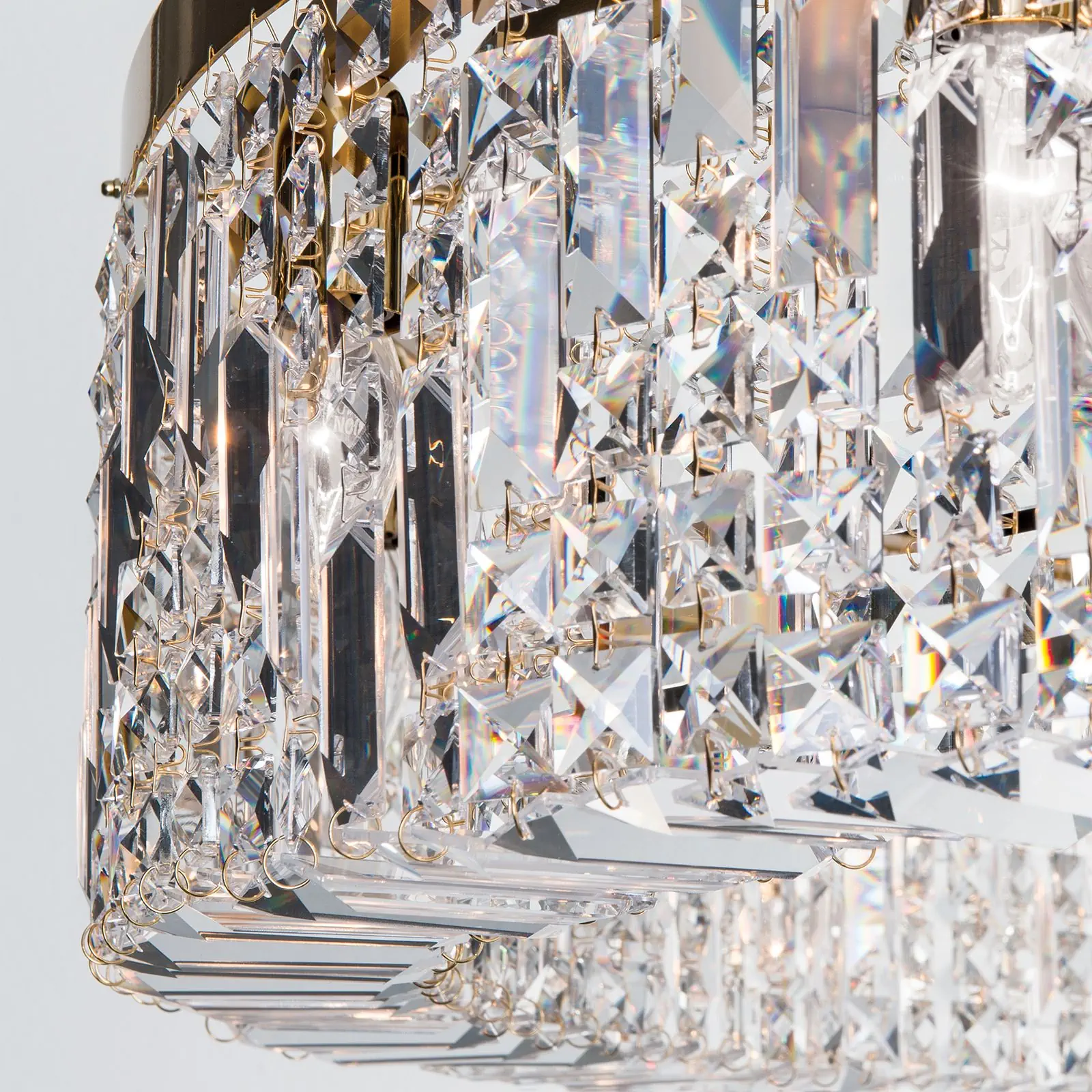 Luster RING, 12 izvora svetla, zlatni - 5