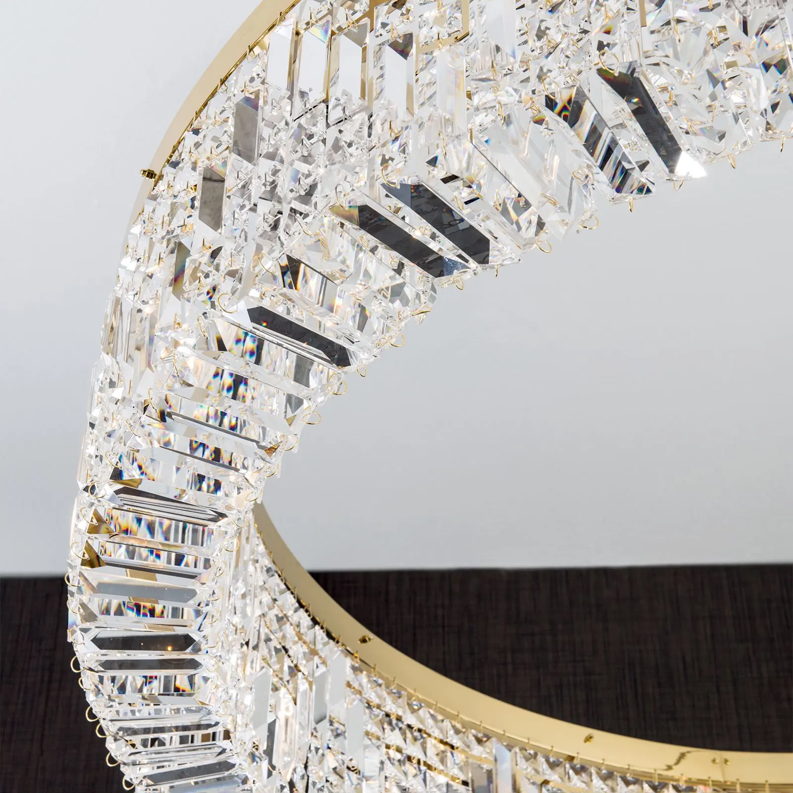 Luster RING, 12 izvora svetla, zlatni - 6