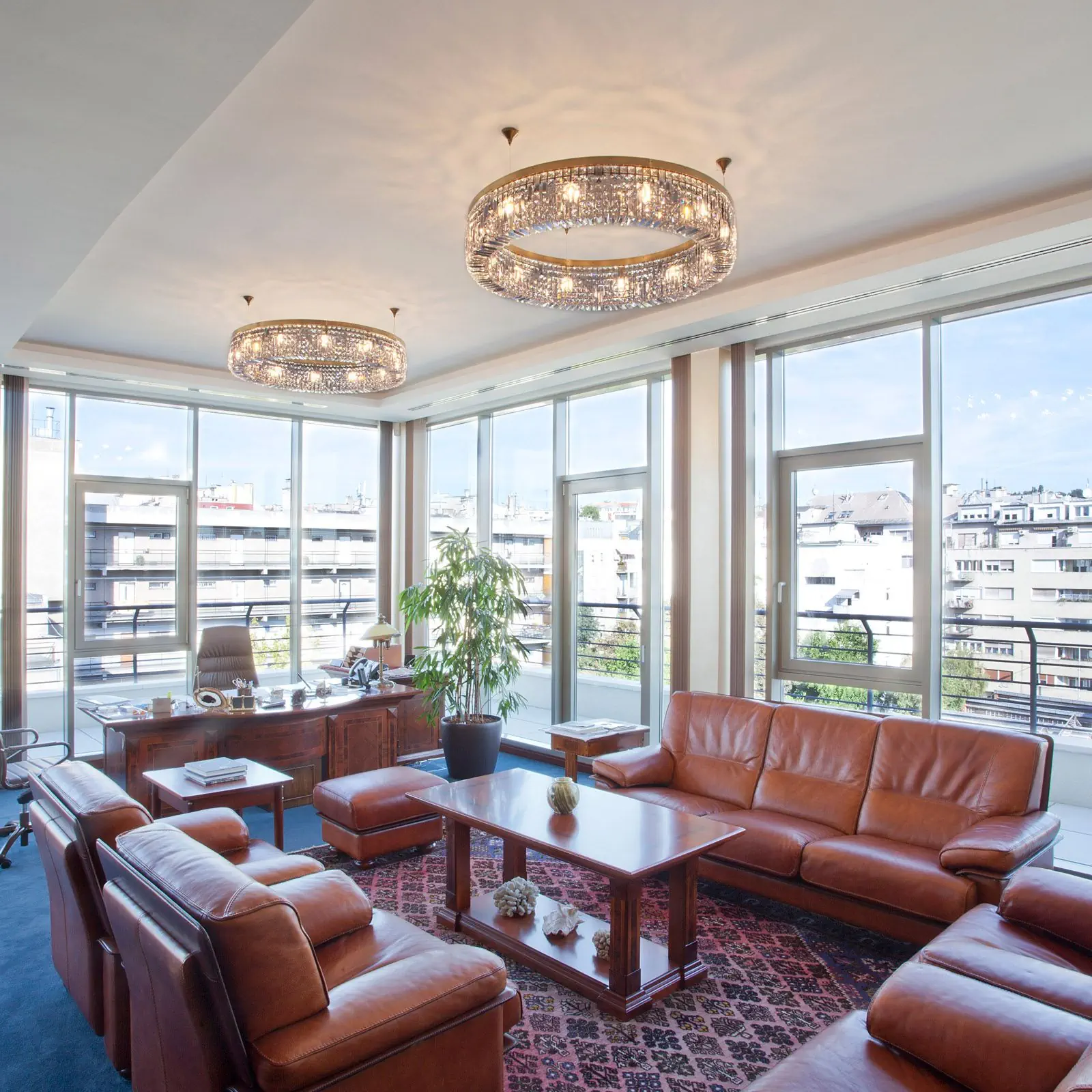 Luster RING, 12 izvora svetla, zlatni - 8