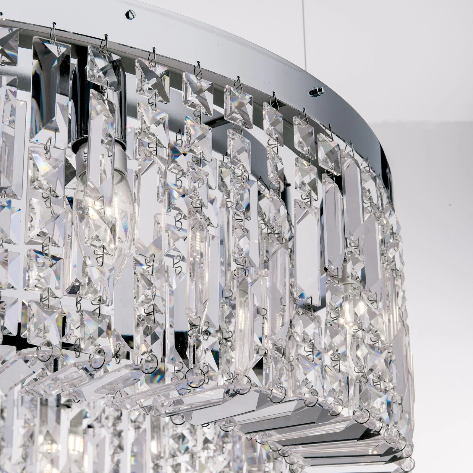 Luster RING, 12 izvora svetla, 110 cm, hrom - 2