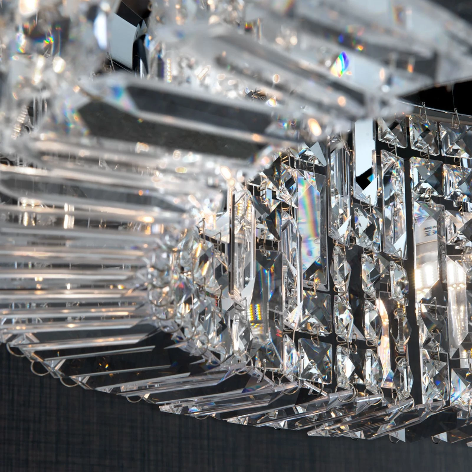 Luster RING, 12 izvora svetla, 110 cm, hrom - 4