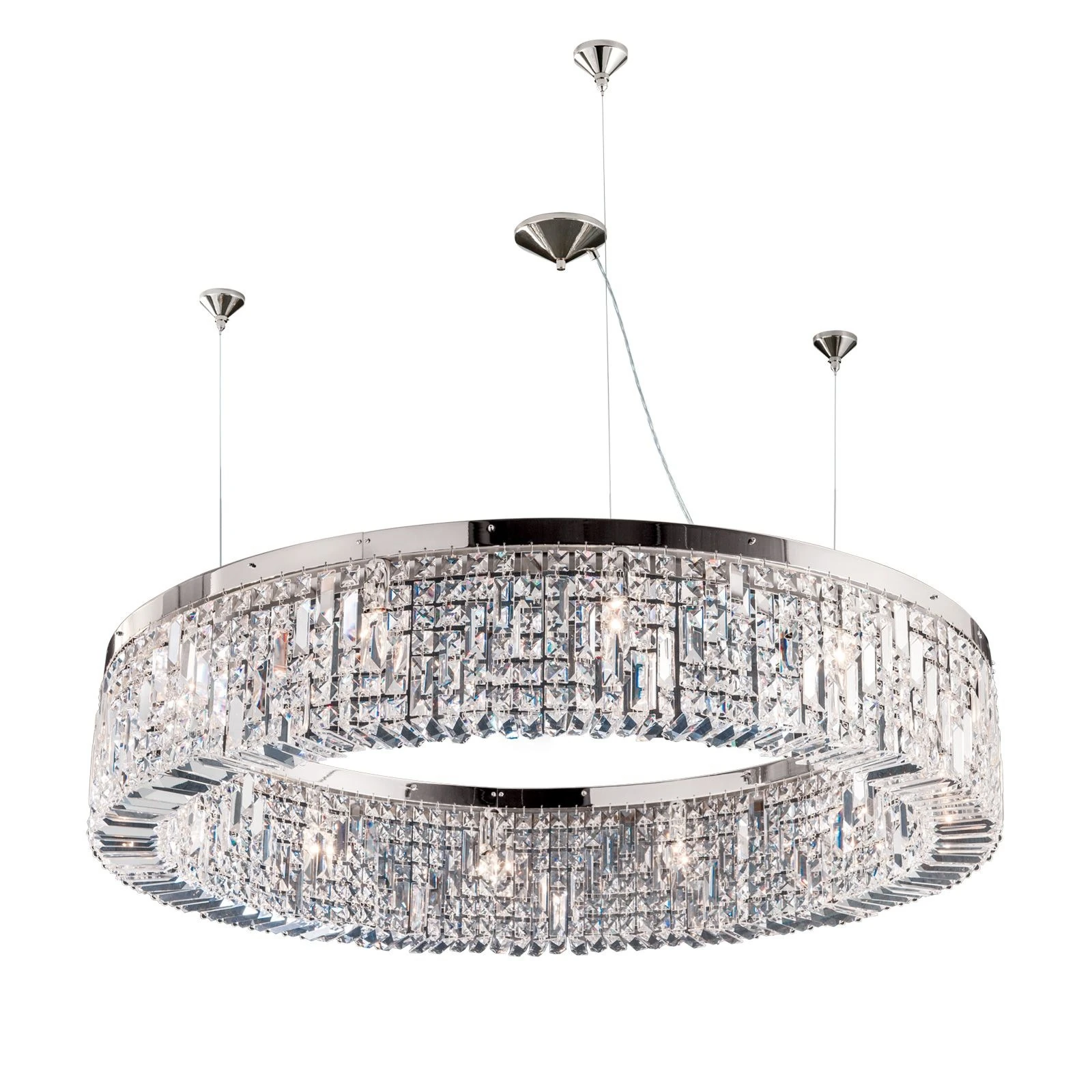 Luster RING, 12 izvora svetla, 110 cm, hrom - 5