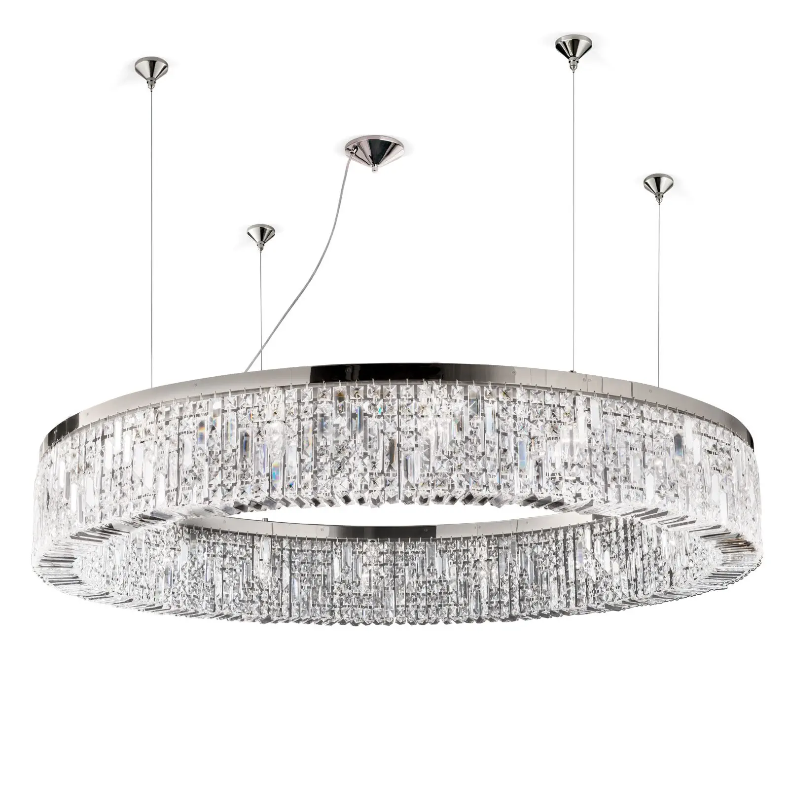 Luster RING, 16 izvora svetla, hrom - 3