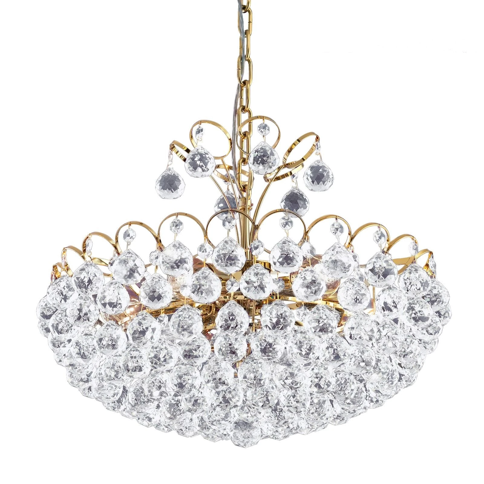 Luster KRISTALL KLASSISCH, 6 izvora svetla, 24-karatno pozlaćeno - 4