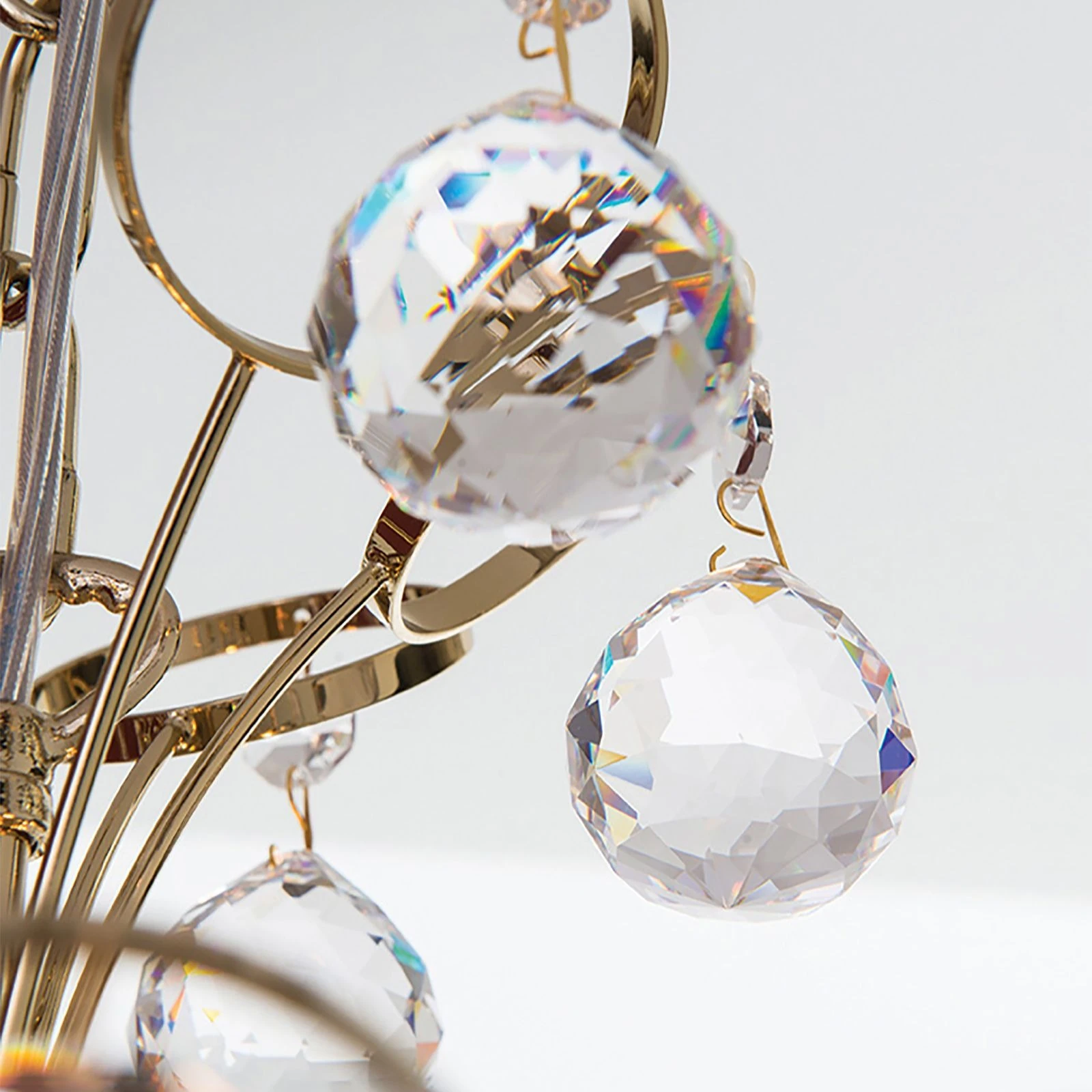 Luster KRISTALL KLASSISCH, 6 izvora svetla, 24-karatno pozlaćeno - 7