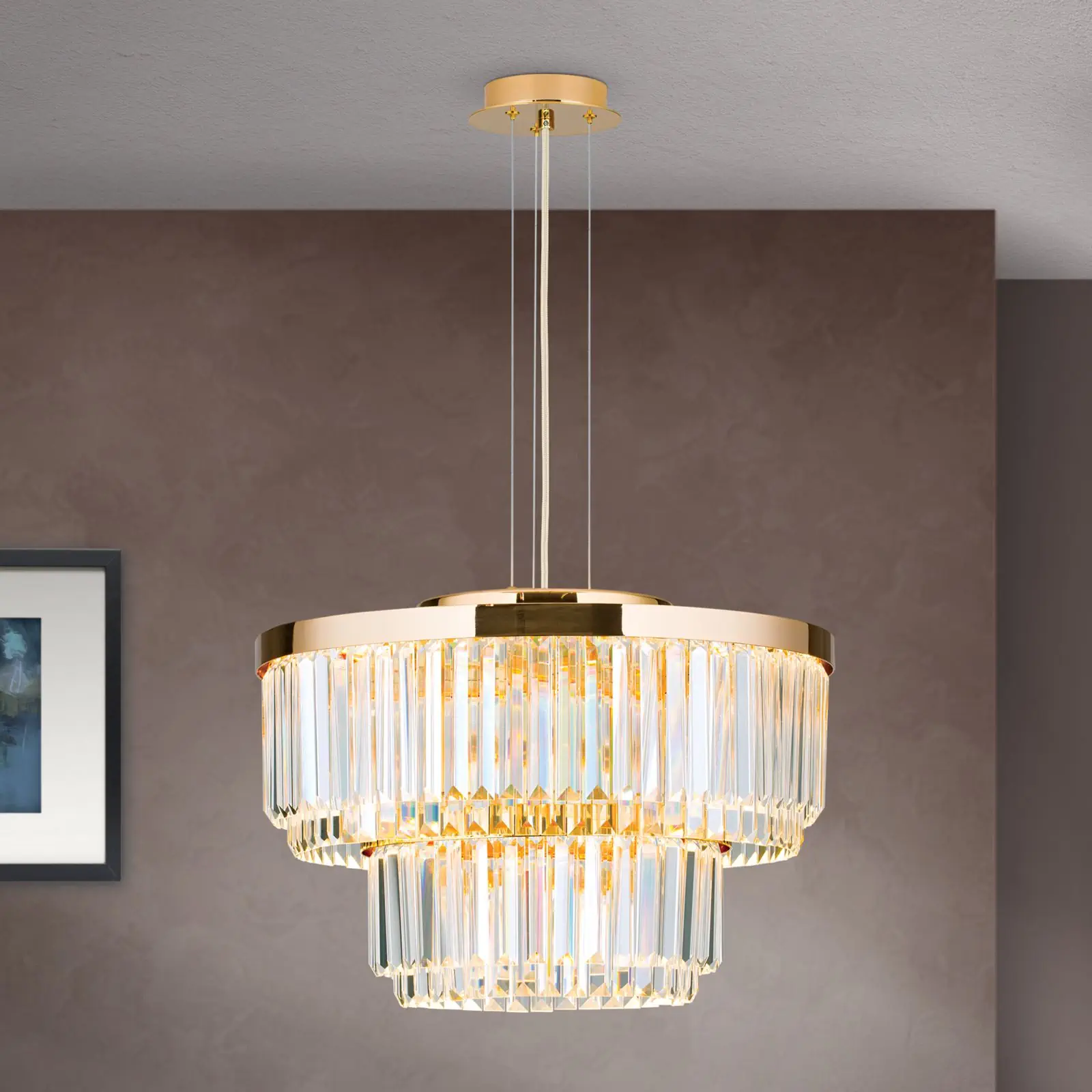 LED luster PRISM, pozlaćen 24-karatnim zlatom - 2