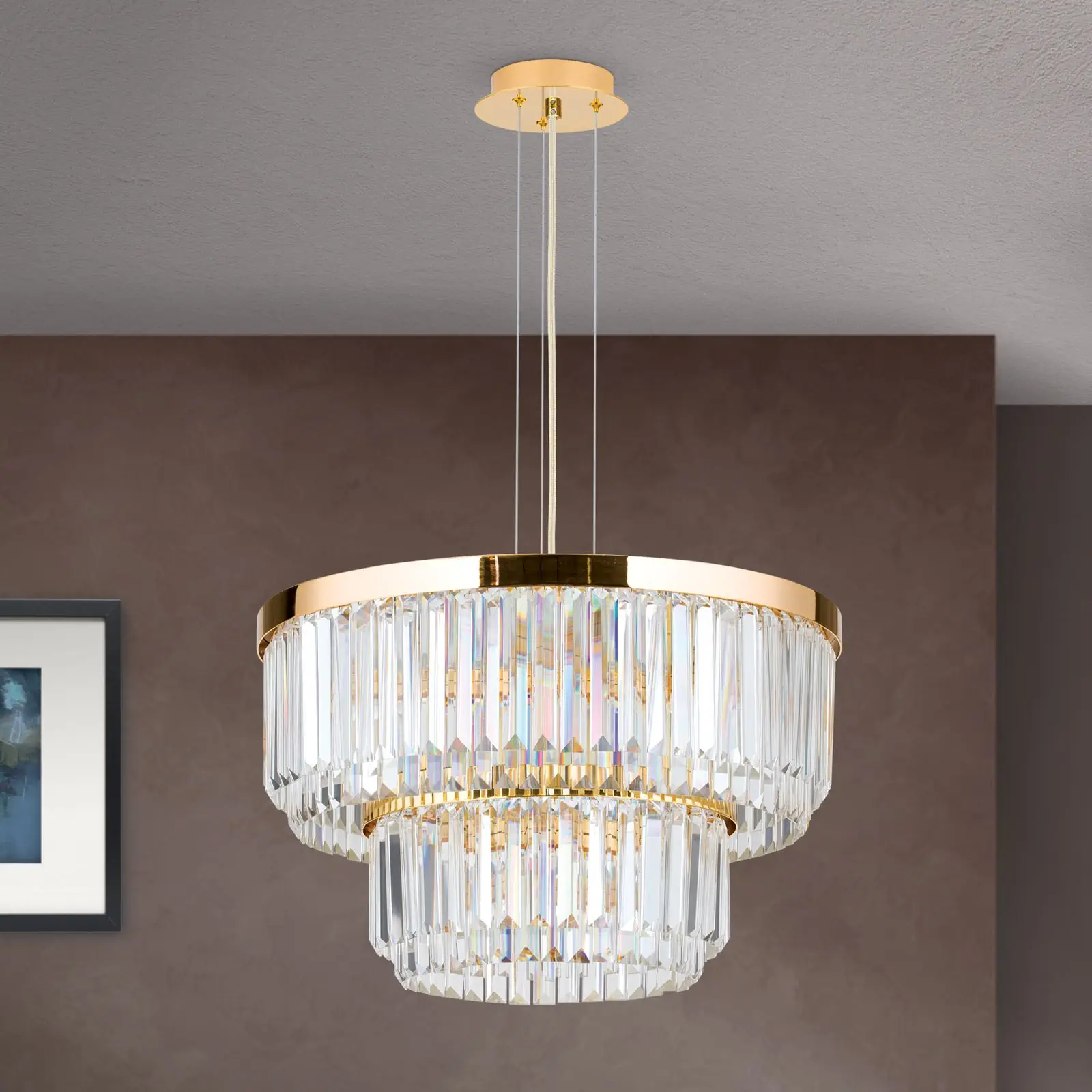 LED luster PRISM, pozlaćen 24-karatnim zlatom - 3