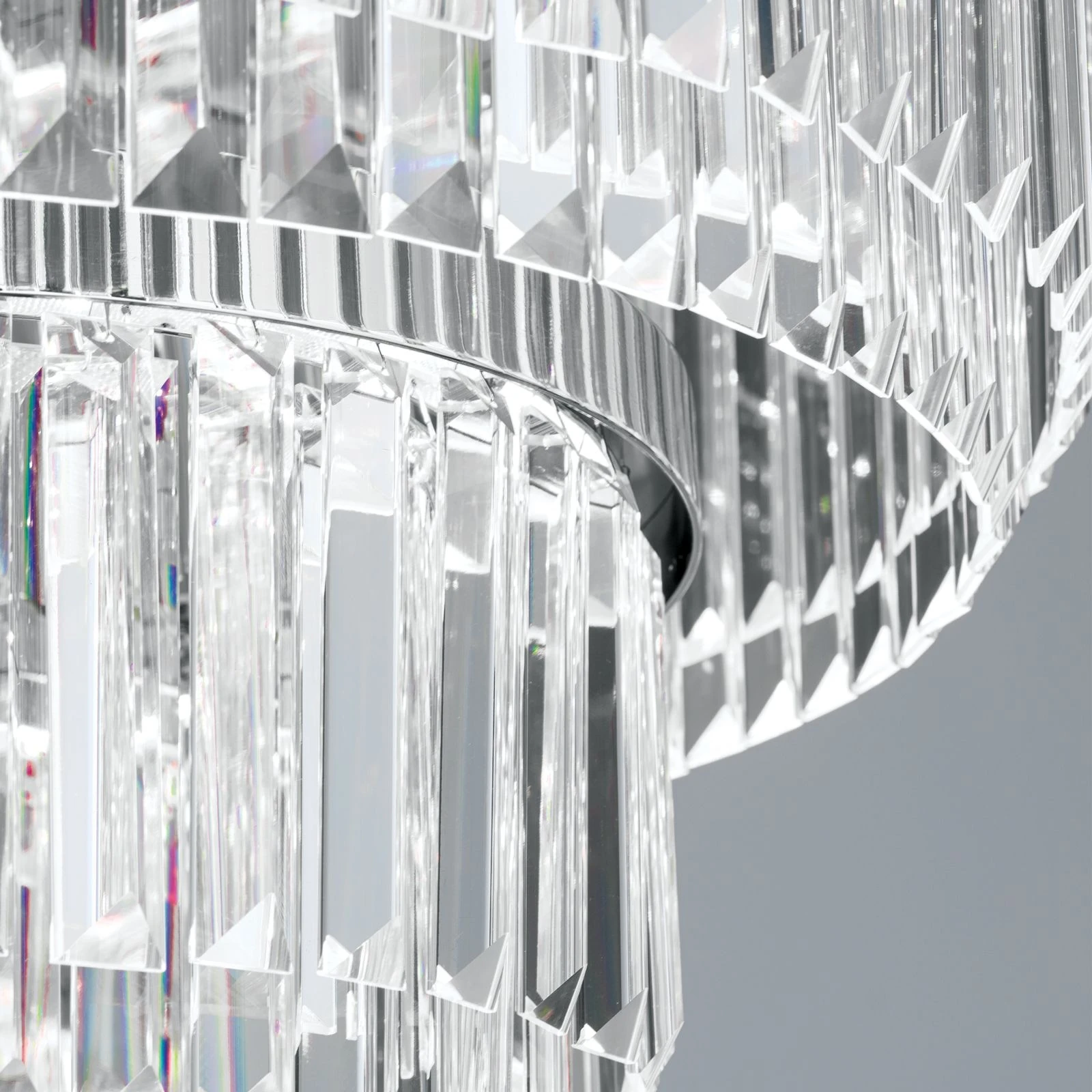 LED luster PRISM, hrom, LED 80 W / 6400 lm / 3000 K - 5