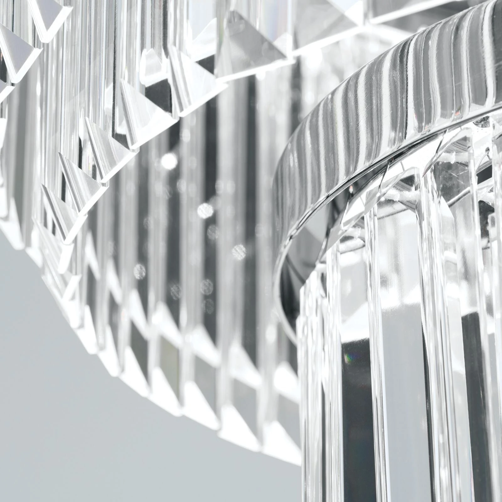 LED luster PRISM, hrom, LED 80 W / 6400 lm / 3000 K - 7