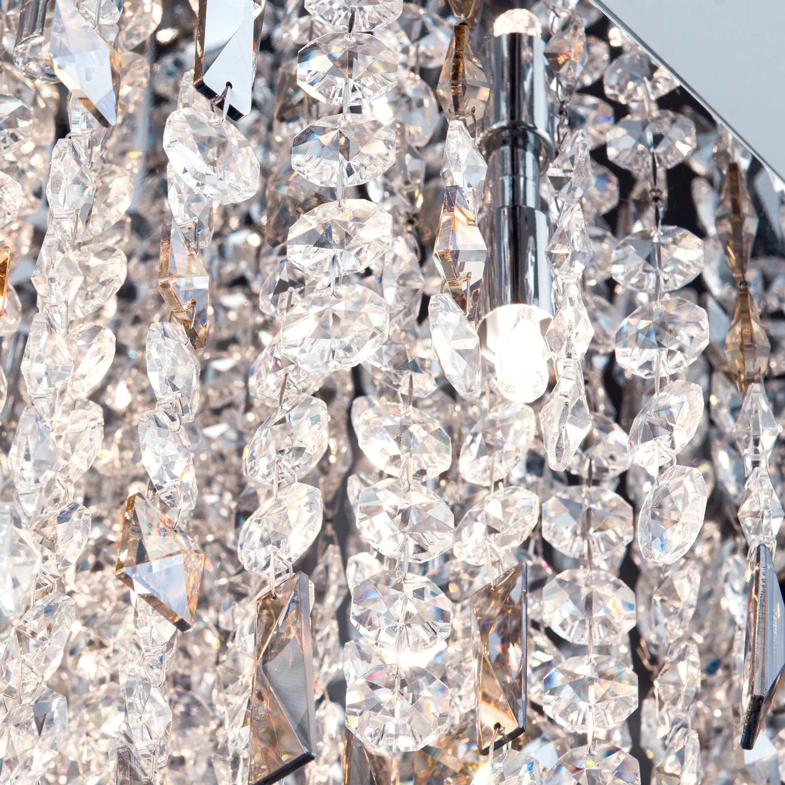 Kristalna plafonska lampa CRYSTALRIVER, 21 izvor svetla, hrom - 6