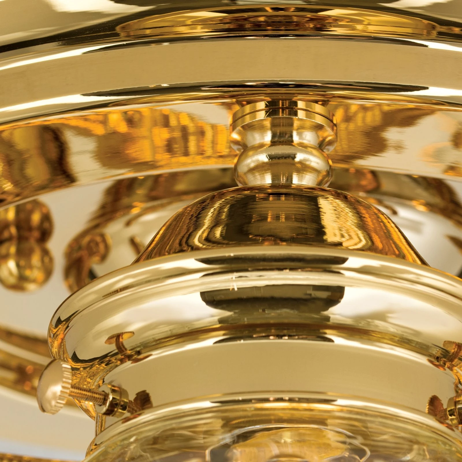 Plafonski luster BUDAPEST, 3 izvora svetla, 24-karatno pozlaćen, prozirno brušeno staklo - 6