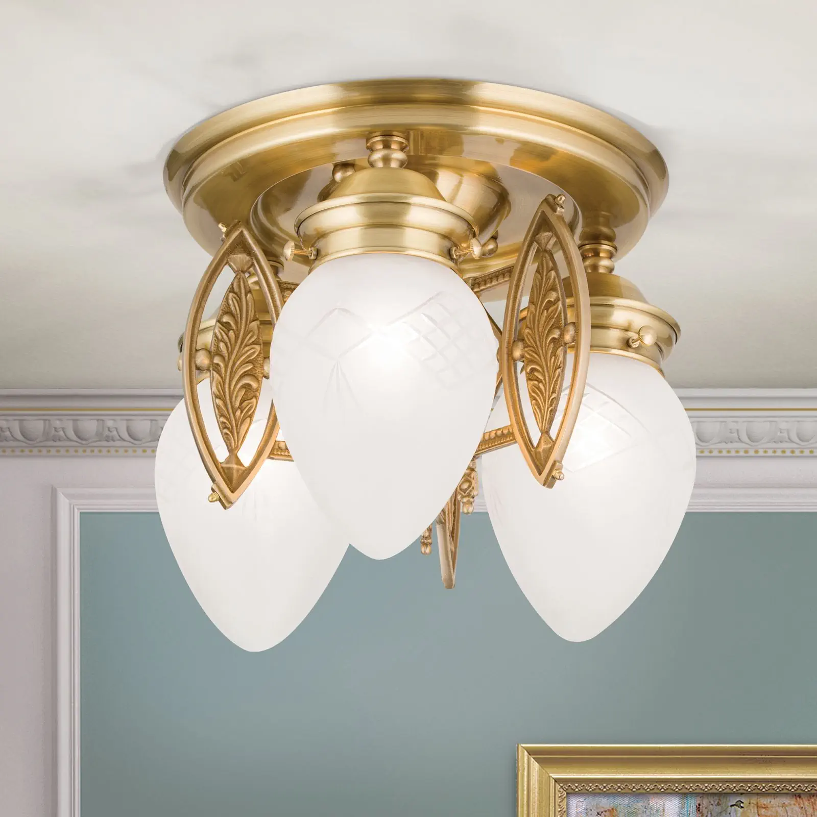 Plafonski luster BUDAPEST, sa 3 izvora svetla, bronza - 2