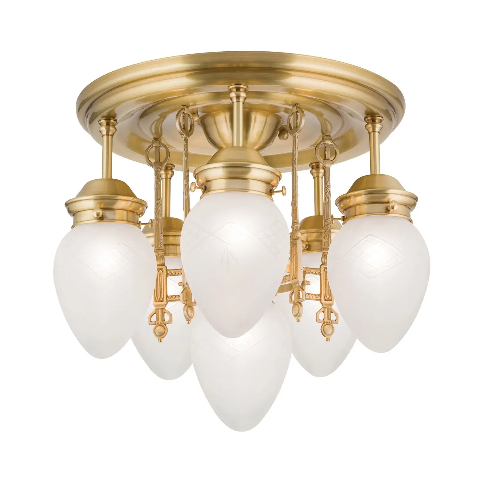 Plafonski luster BUDAPEST, sa 6 izvora svetla, bronza - 4
