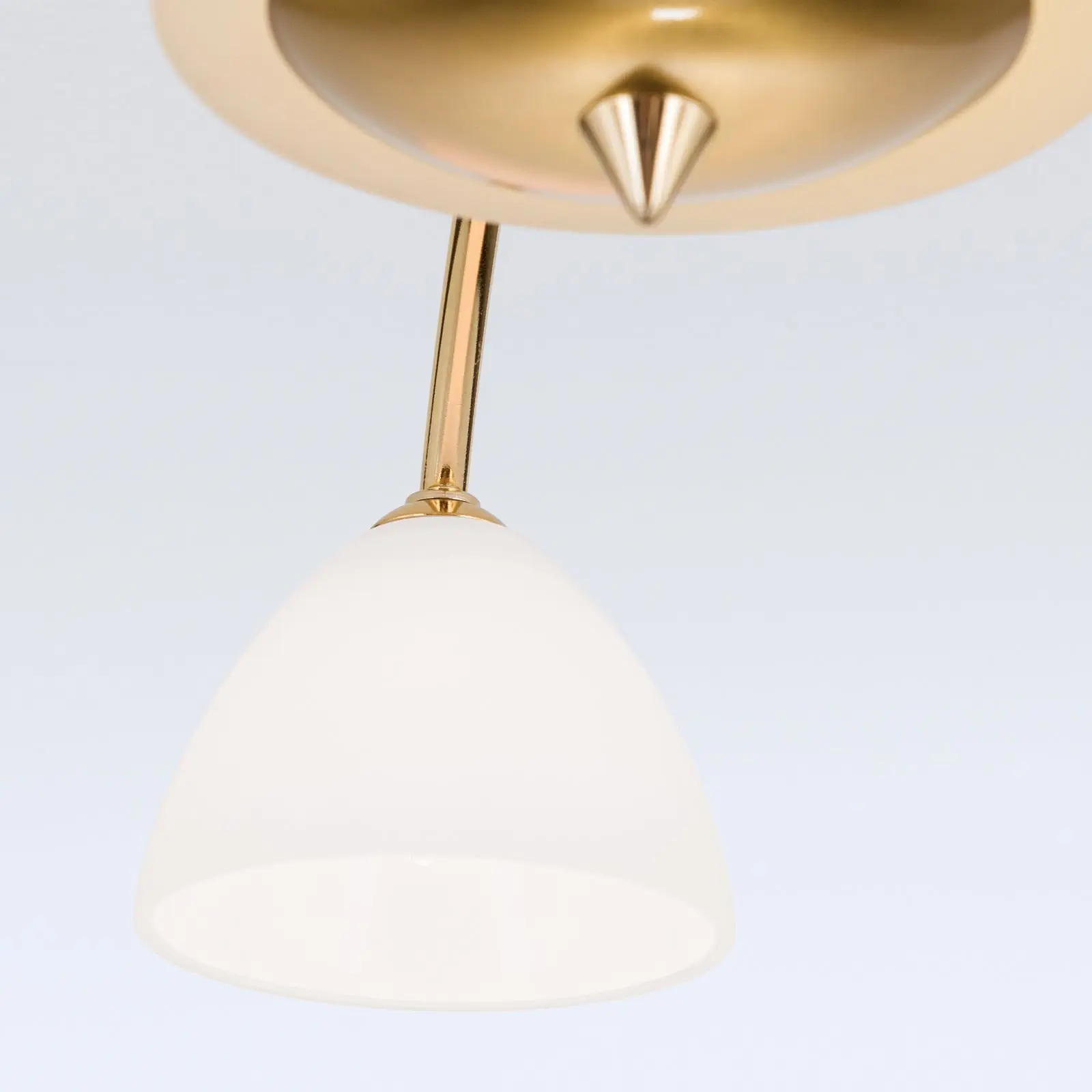 Plafonski luster OPALDESIGN, sa 5 izvora svetla, zlatni, sa opalnim staklom - 6