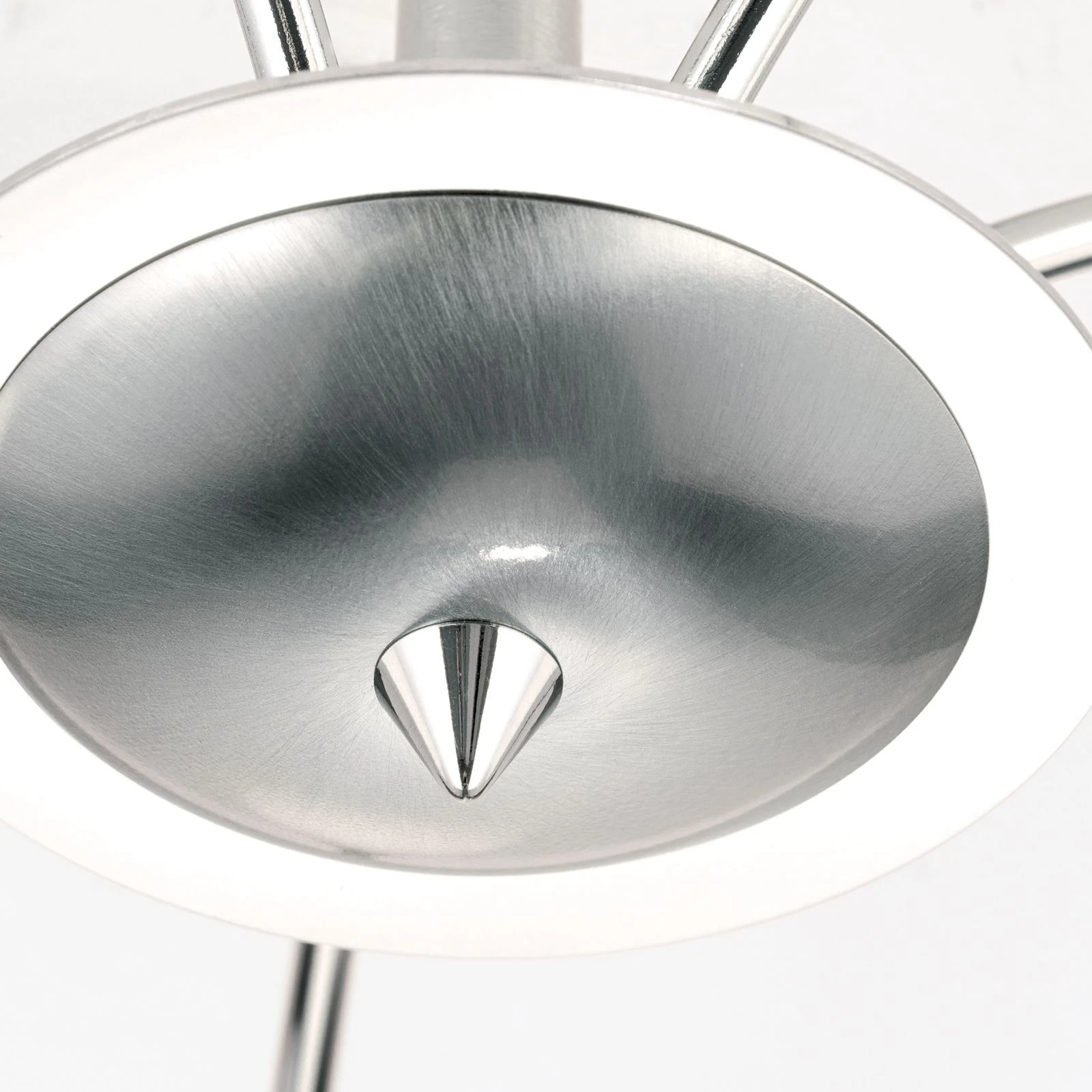 Plafonska lampa OPALDESIGN, 5 izvora svetla, saten hrom, opal staklo - 5