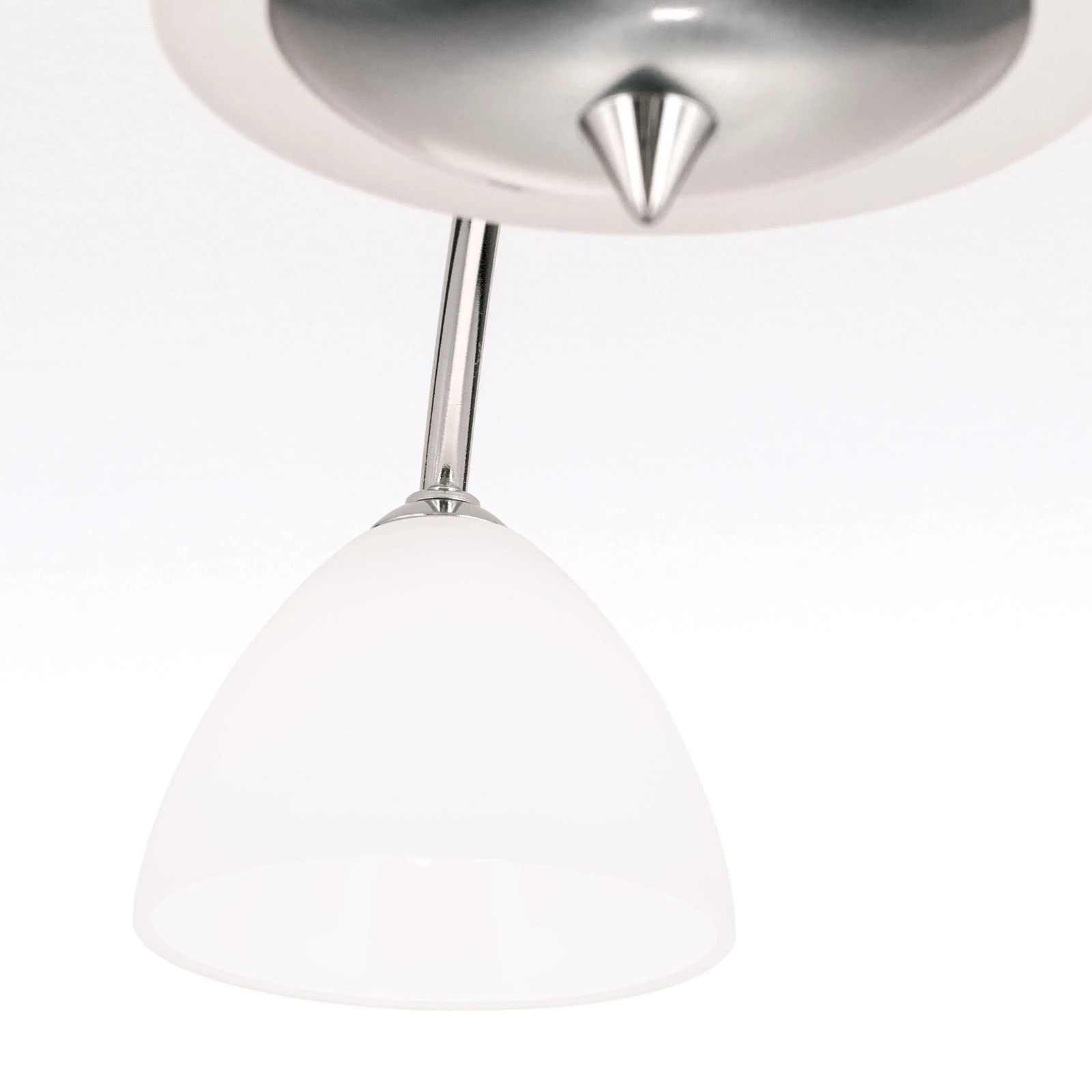 Plafonska lampa OPALDESIGN, 5 izvora svetla, saten hrom, opal staklo - 6