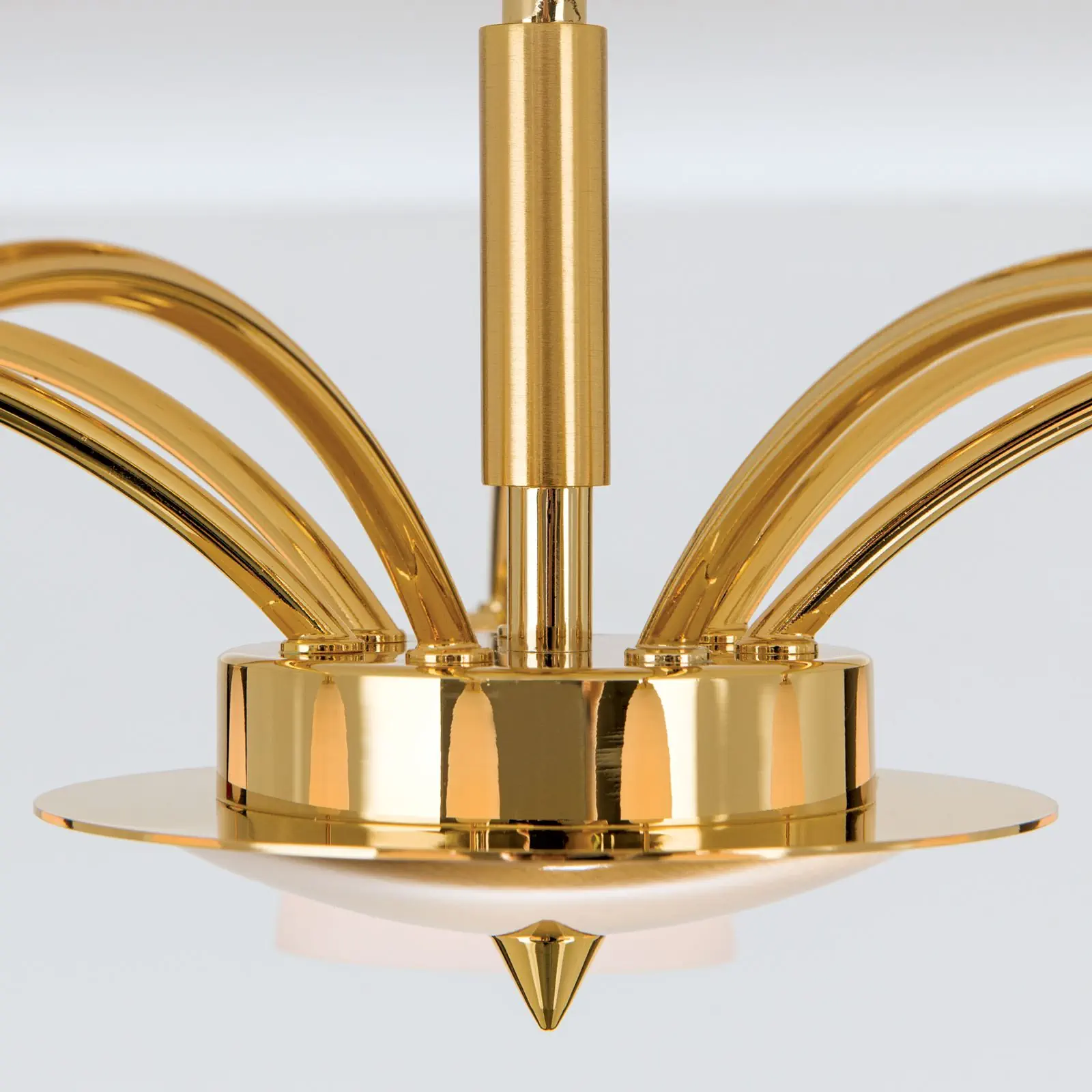 Plafonski luster OPALDESIGN, sa 7 izvora svetla, zlatni, sa opalnim staklom - 6
