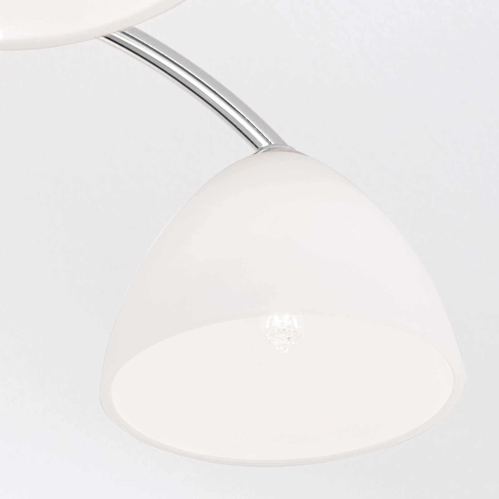 Plafonska lampa OPALDESIGN, 7 izvora svetla, saten hrom, opal staklo - 5