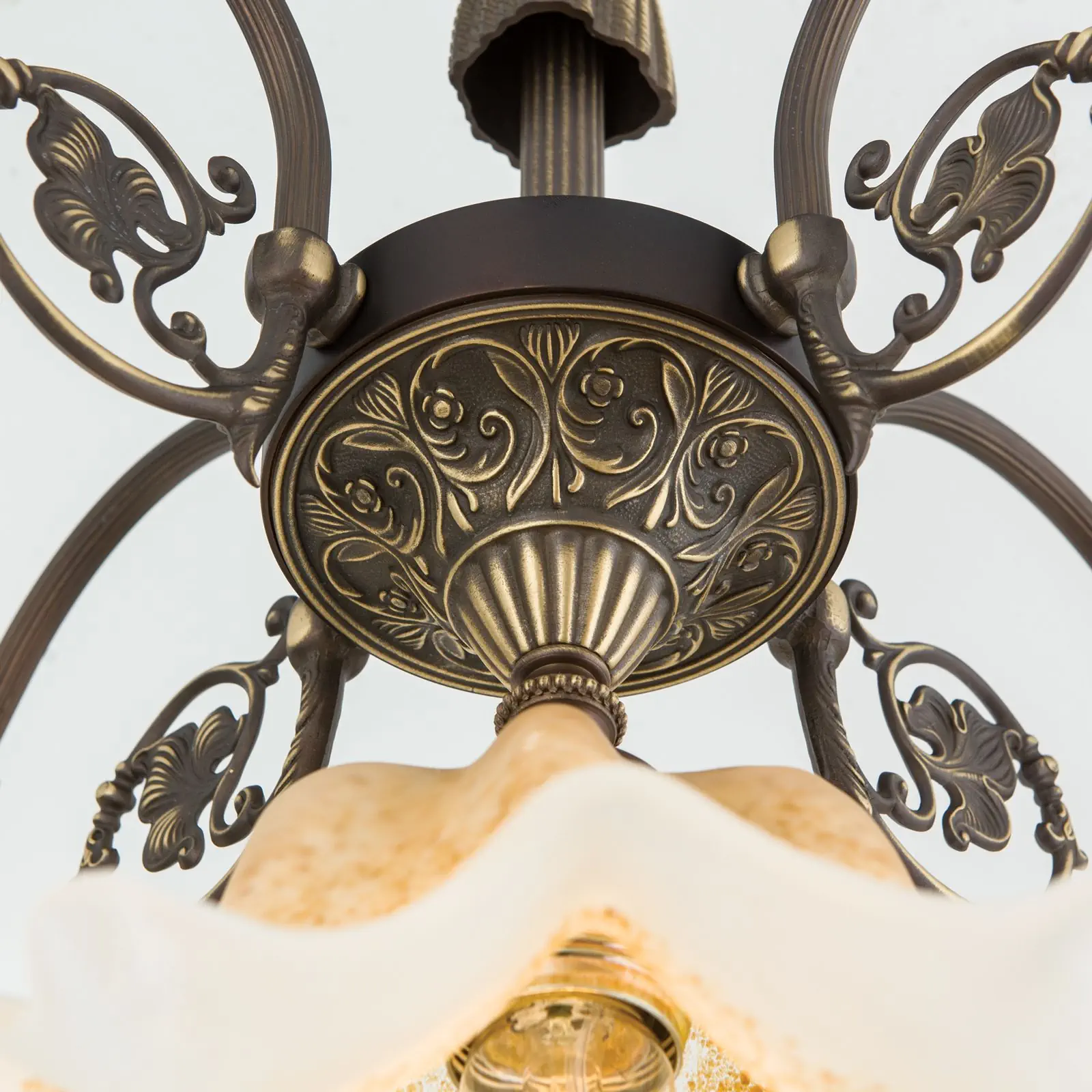 Plafonski luster TOSCA, sa 5 izvora svetla, antička patina - 5