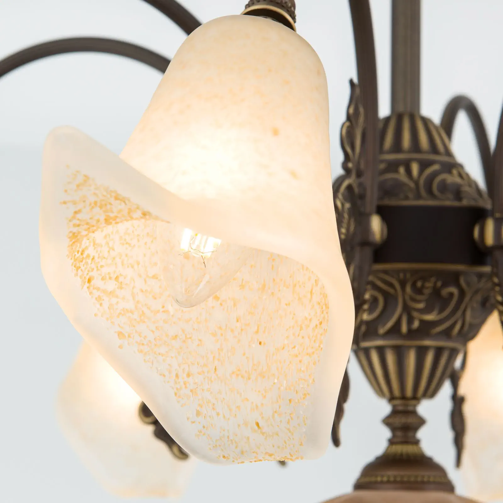 Plafonski luster TOSCA, sa 9 izvora svetla, stara patina - 5