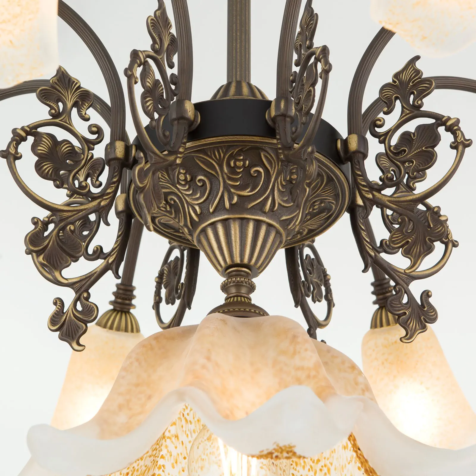 Plafonski luster TOSCA, sa 9 izvora svetla, stara patina - 6