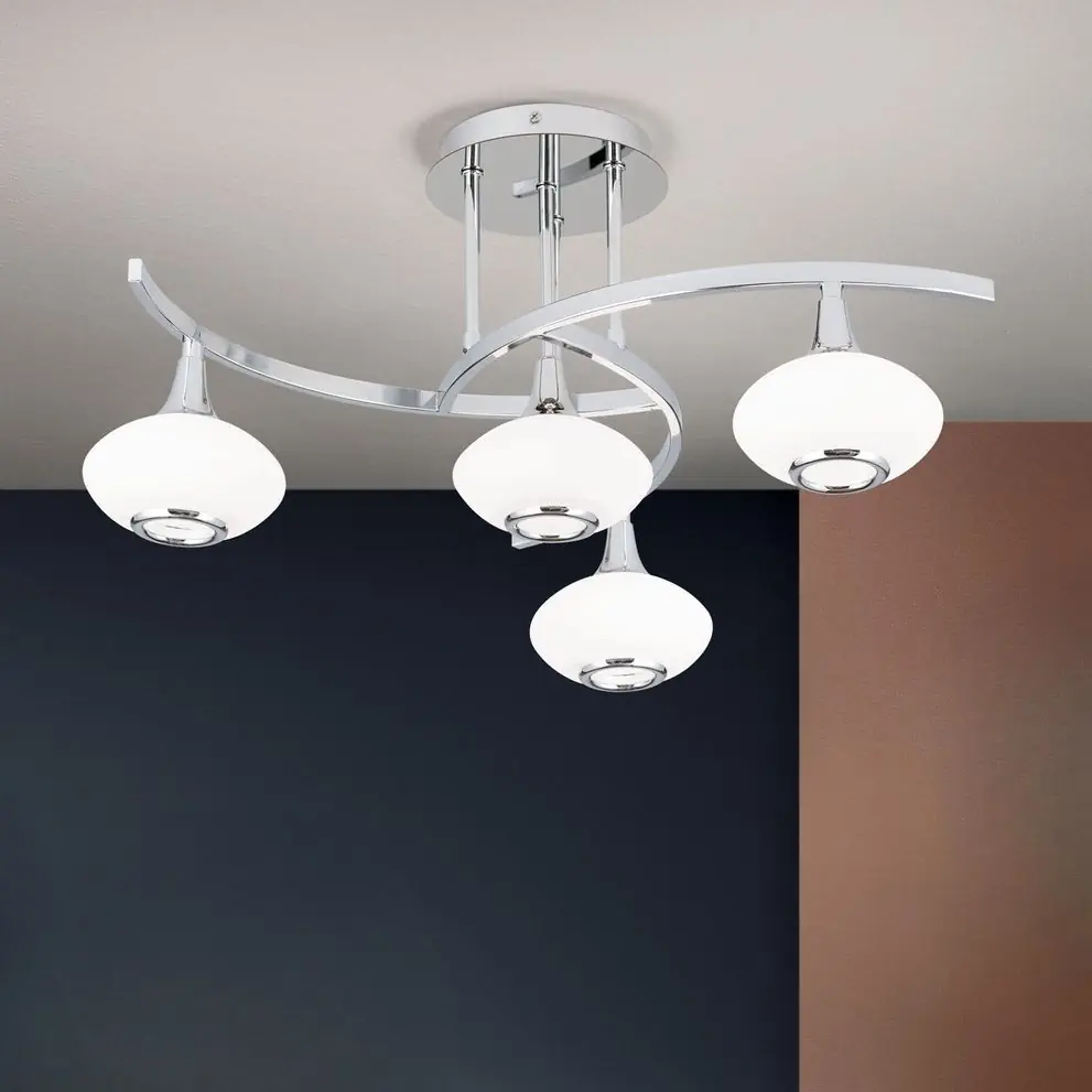 Plafonska lampa LIA, hrom, sa 4 izvora svetla - 1