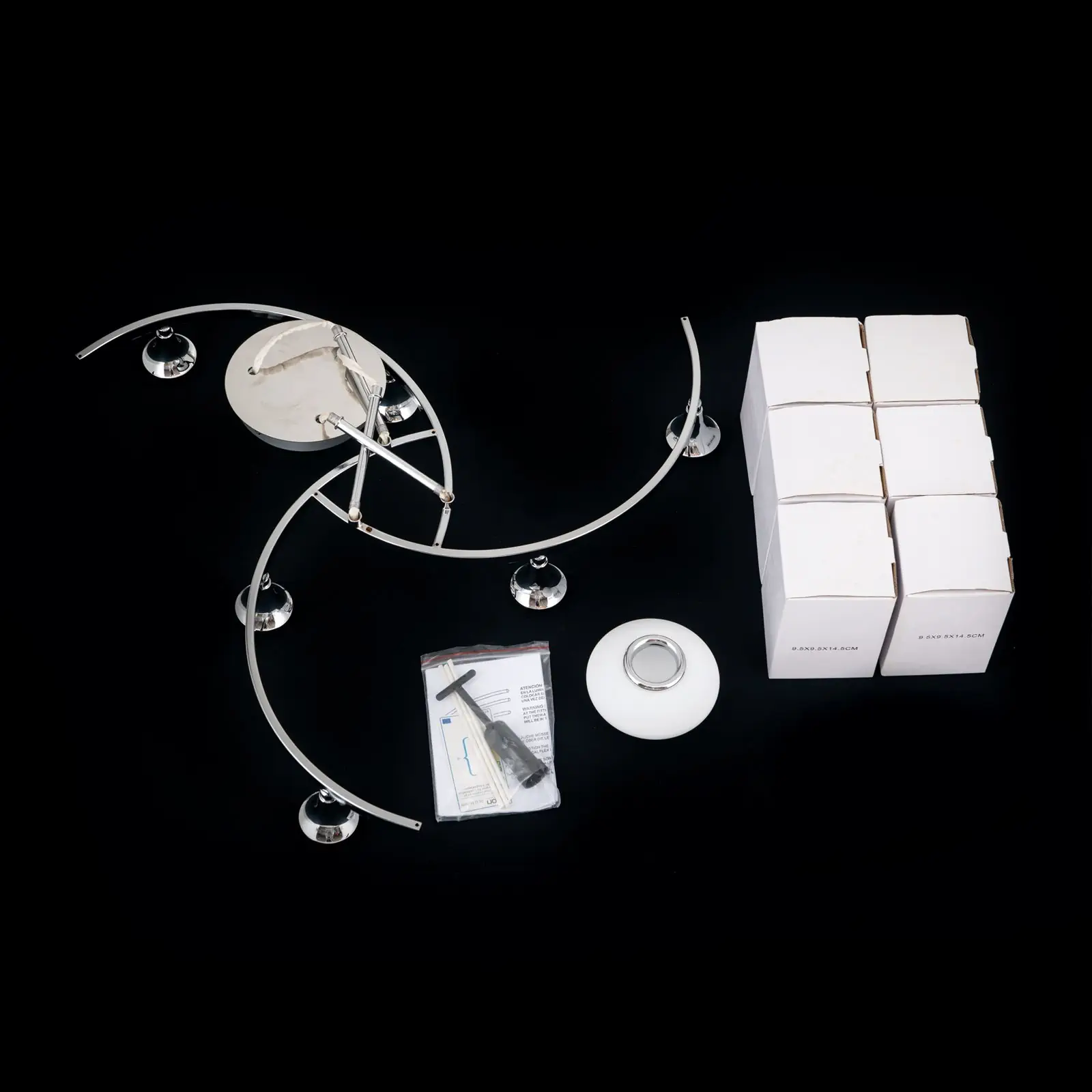 Plafonska lampa LIA, hrom, sa 6 izvora svetla - 8