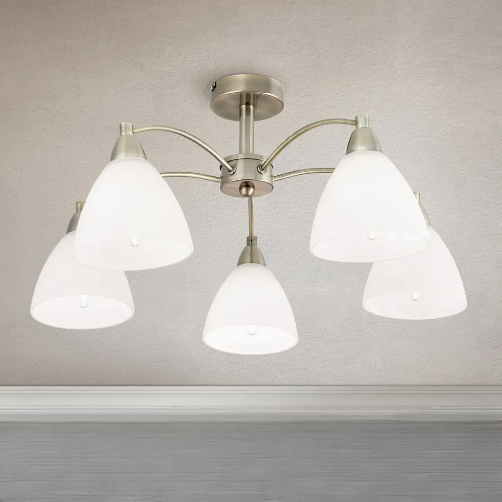 Plafonski luster SUSAN, sa 5 izvora svetla, patina - 1